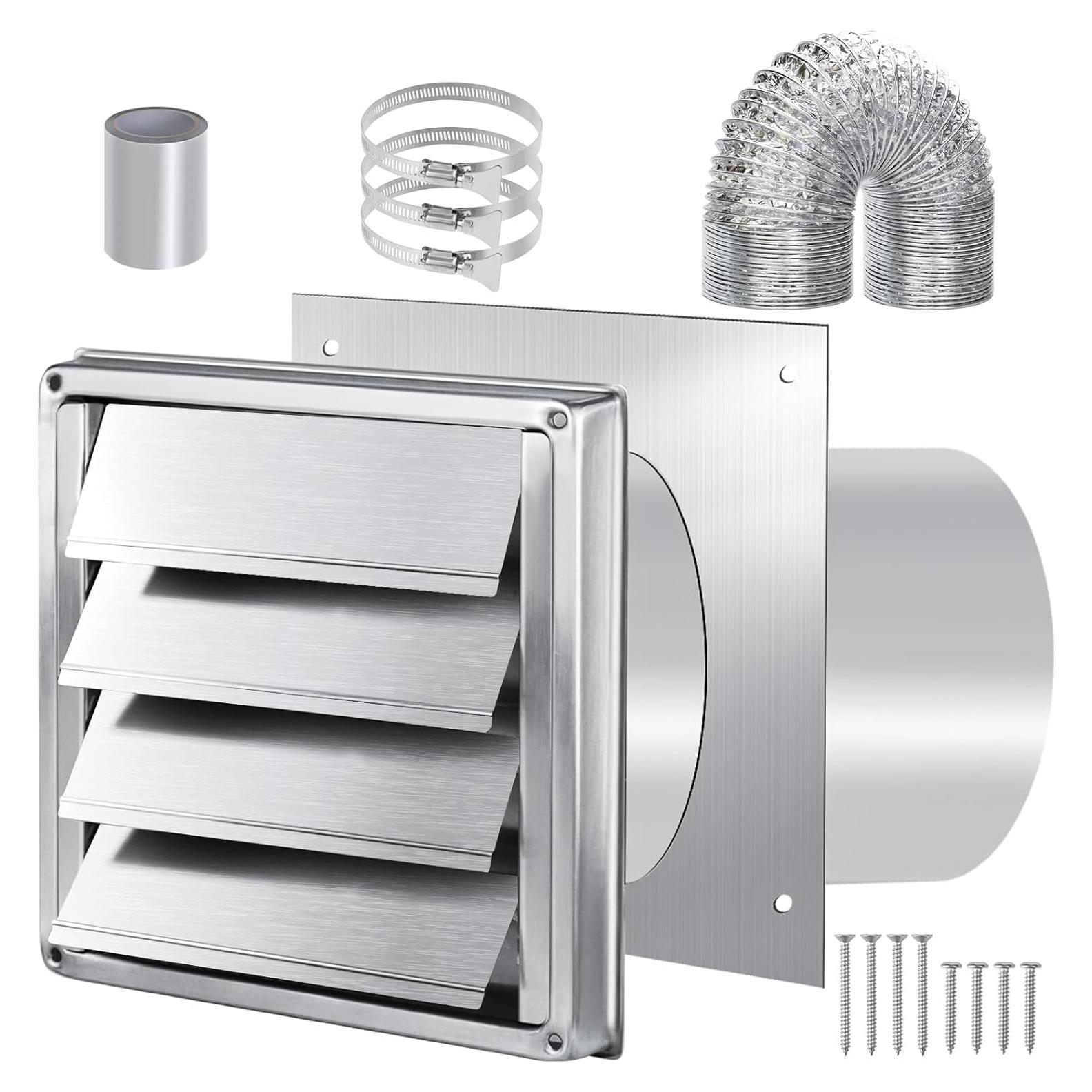 Kit de Ventilación para Secadora JIANBENKJ 4 Pulgadas Acero Inoxidable