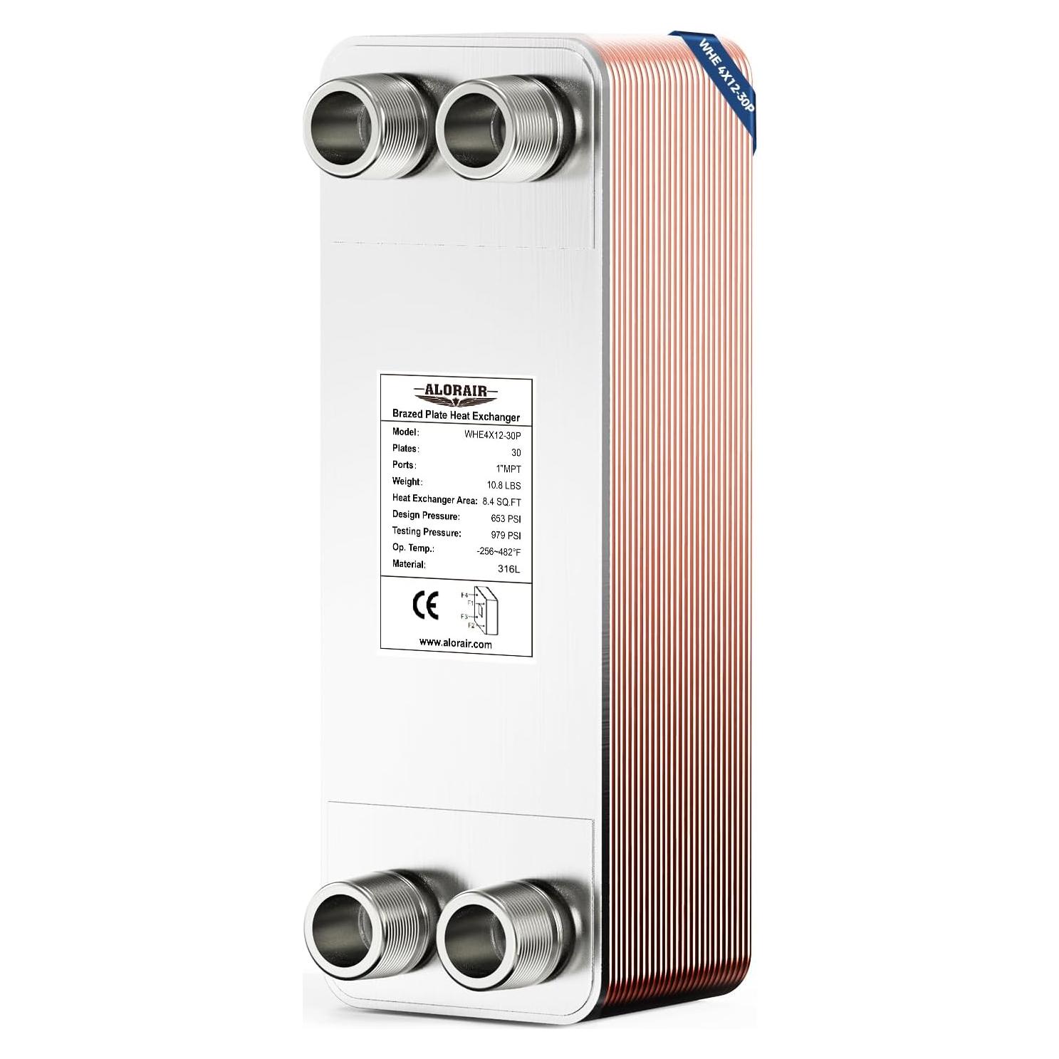 Intercambiador de Calor de Placas ALORAIR WHE4X12-30P 30 Placas