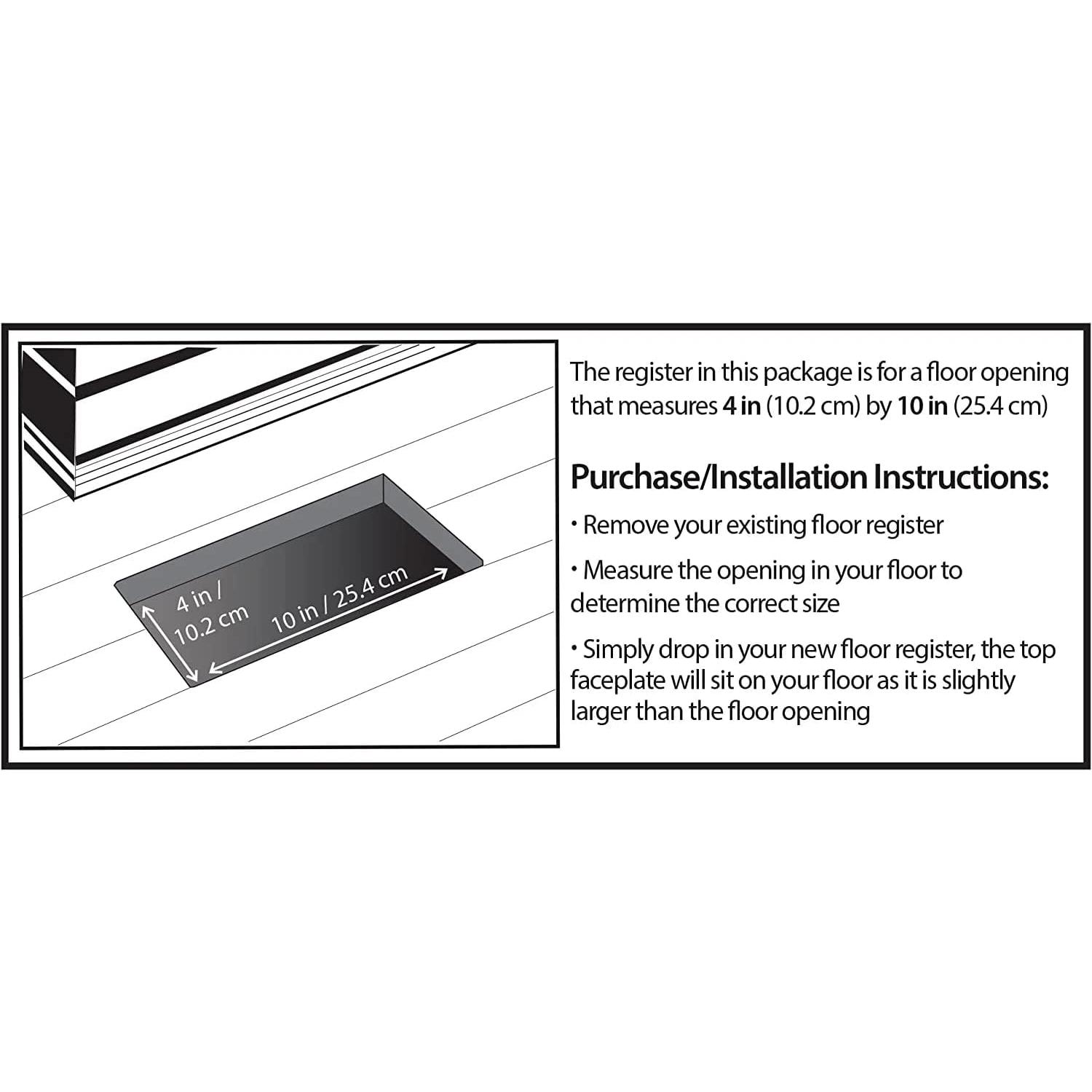 Rejilla de Piso Decor Grates SPH410-RB 10.16x25.4 cm Bronce