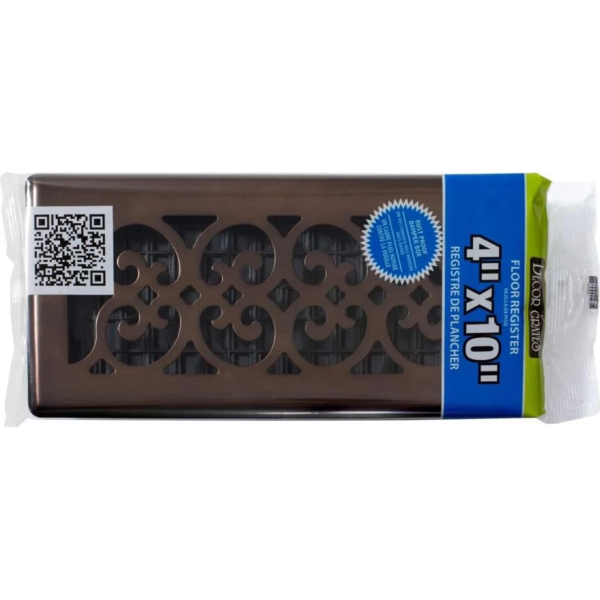 Rejilla de Piso Decor Grates SPH410-RB 10.16x25.4 cm Bronce