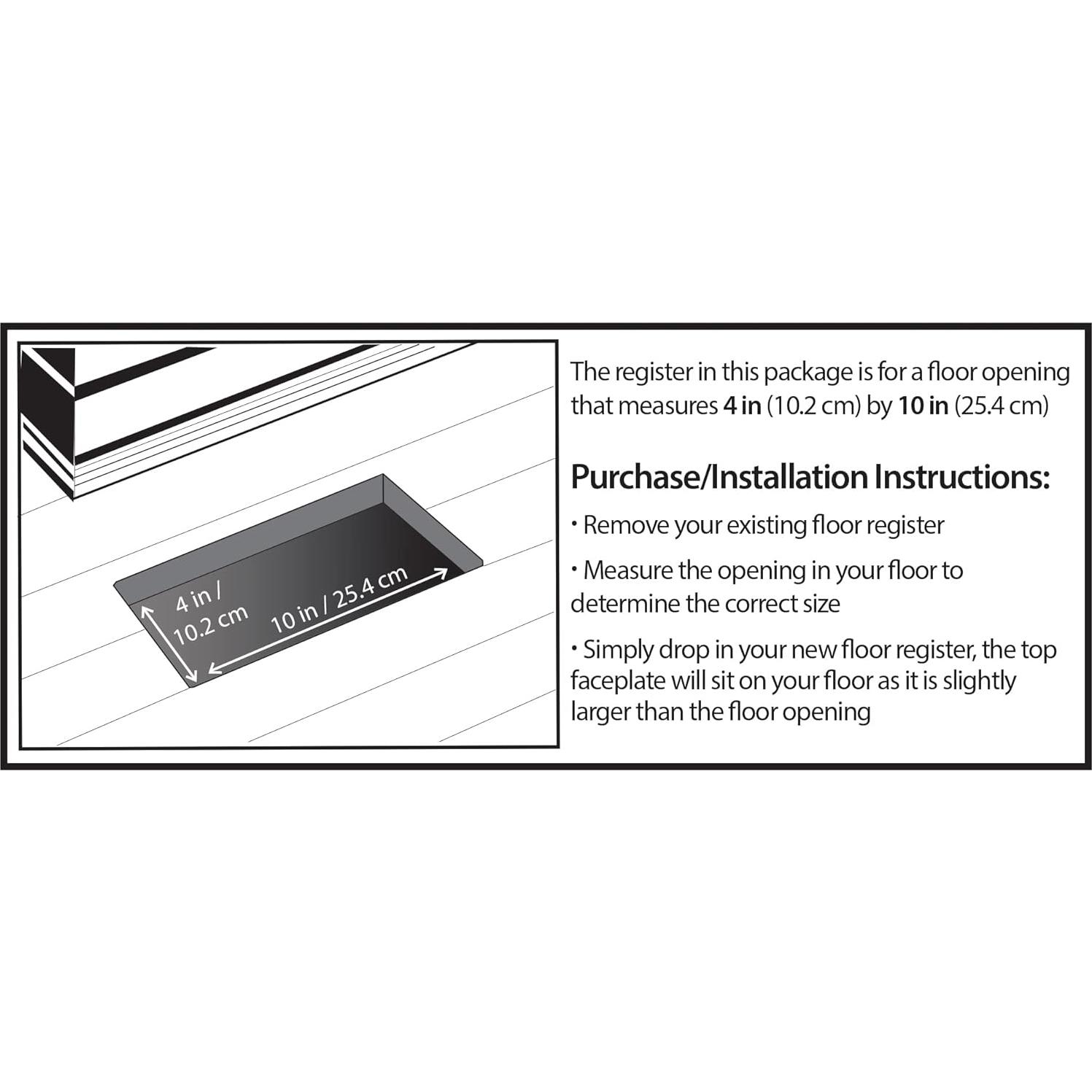 Rejilla de Piso Decor Grates SPH410-RB 10.16x25.4 cm Bronce