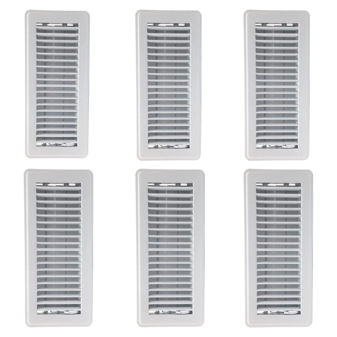 Cubiertas de Ventilación Hartford 4" x 10" Blancas - Paquete de 6