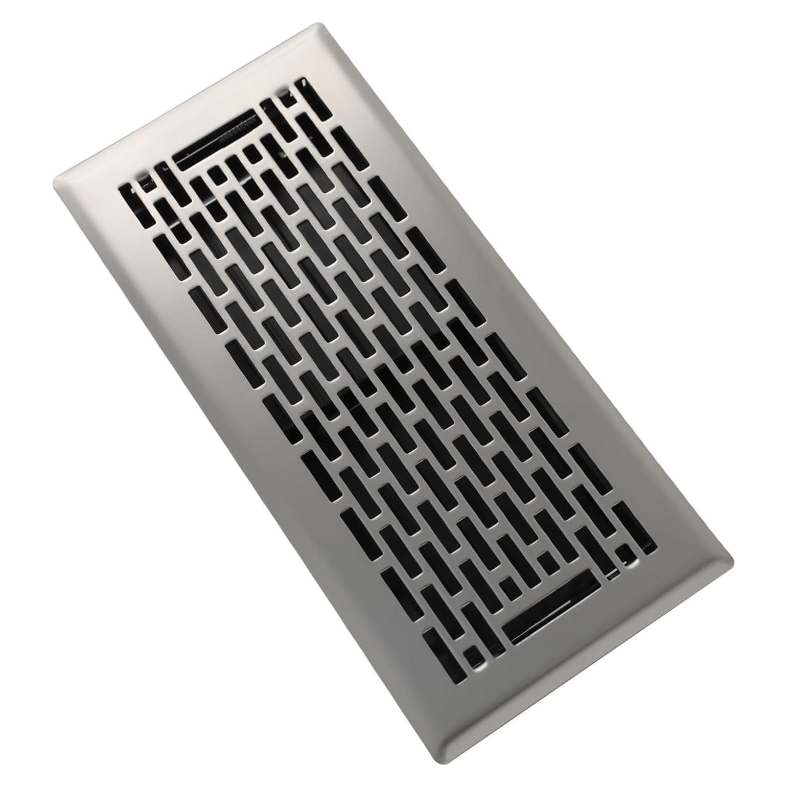 Registro de Piso SANYCASA 10x25 cm Niquel Satinado Ajustable