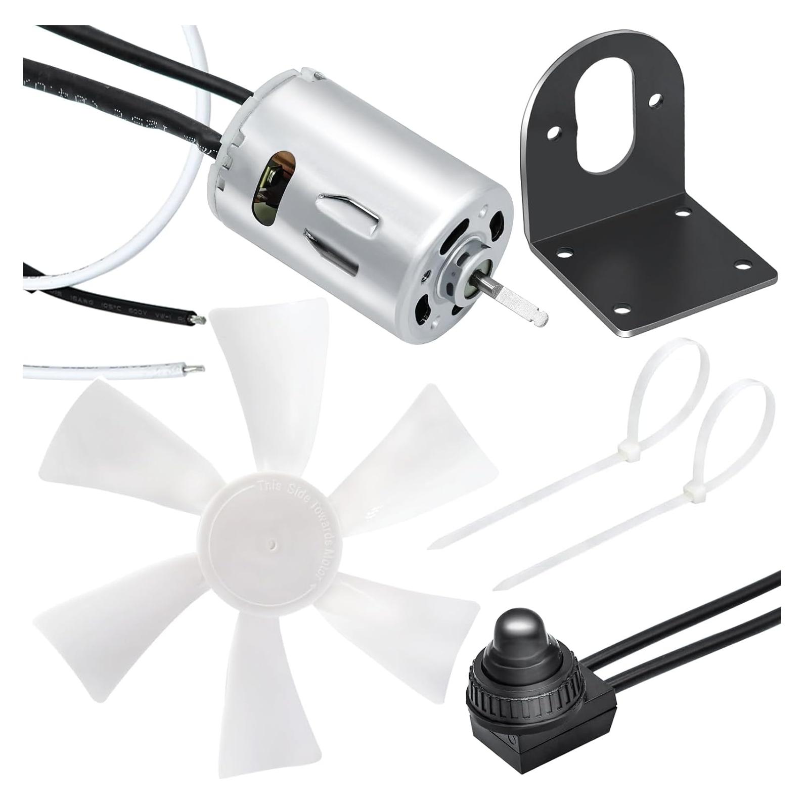 Aspa de Ventilador de 6" MZNOWSEA con Motor D-Shaft 12V