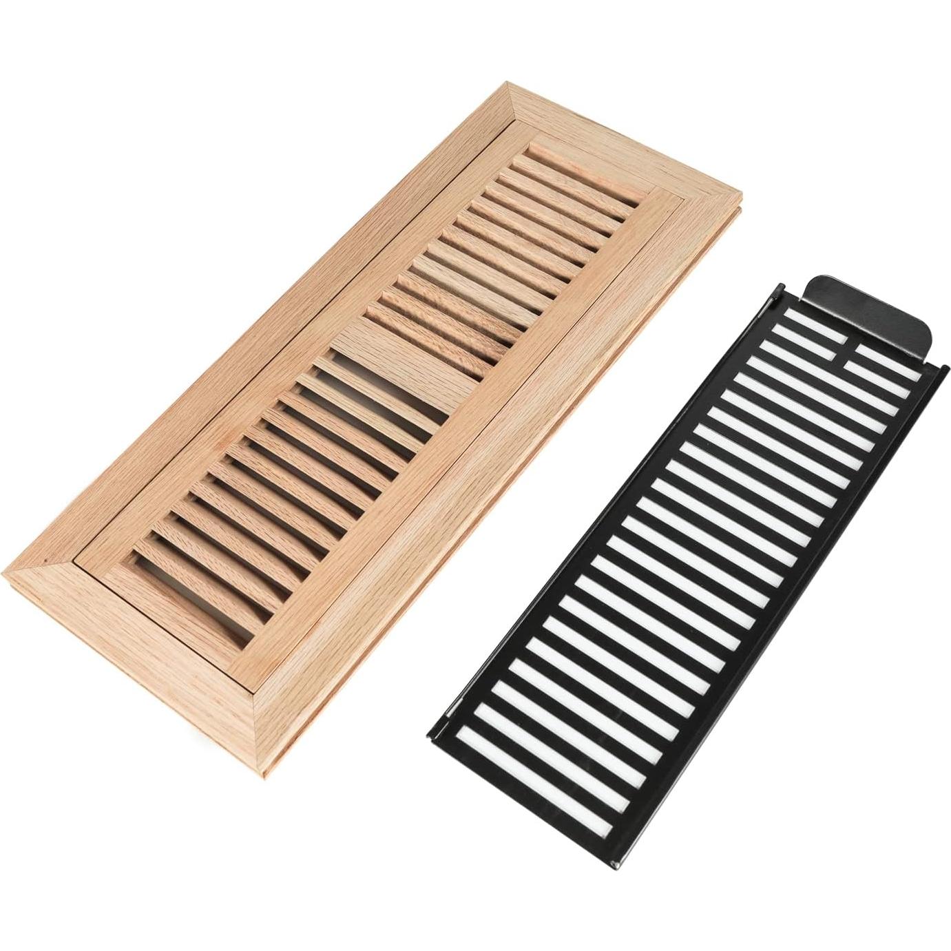 Registro de Piso Empotrado de Roble Blanco 42.4x17.2 cm