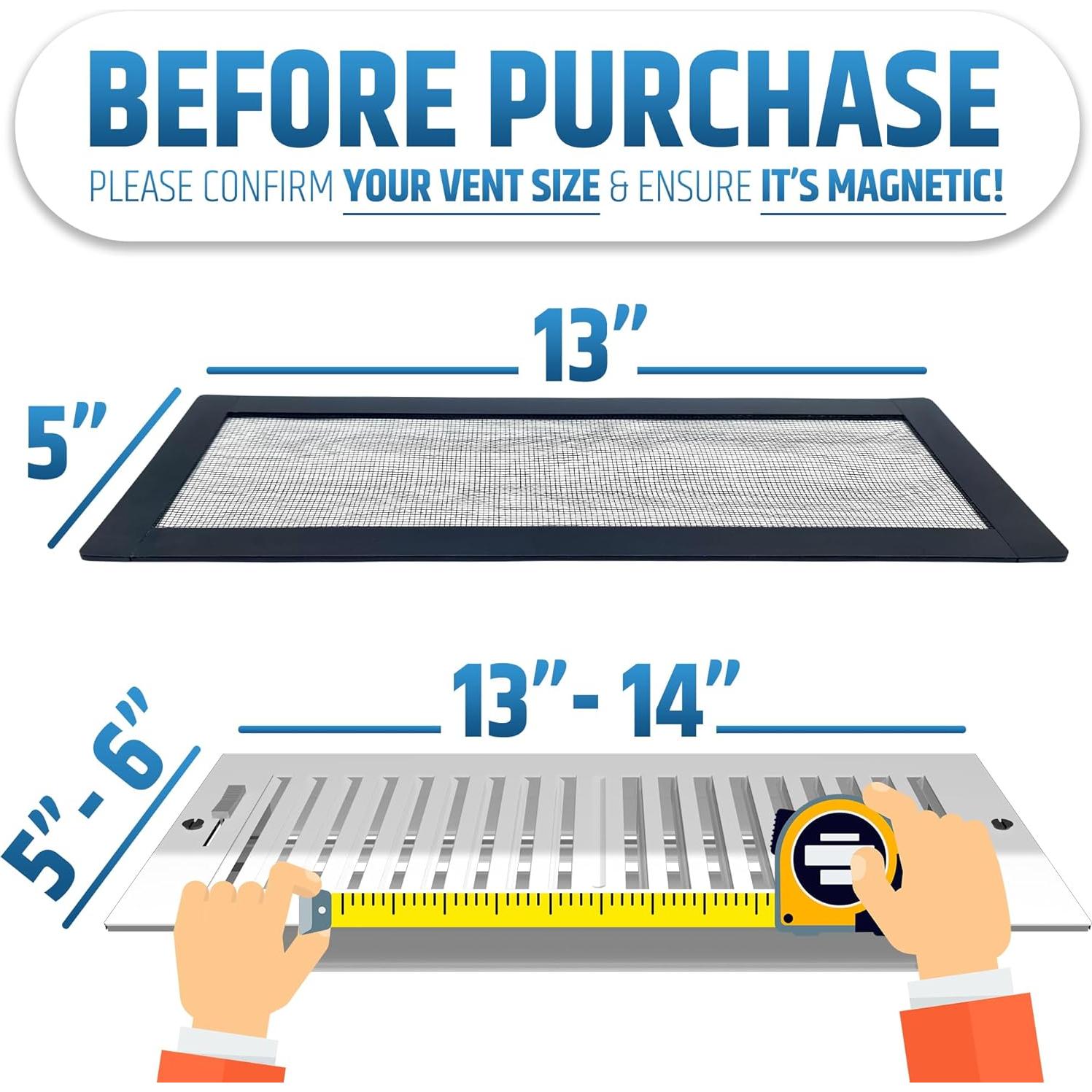 Cubiertas de Malla Magnética HMmagnets 5x13 cm - Paquete de 3