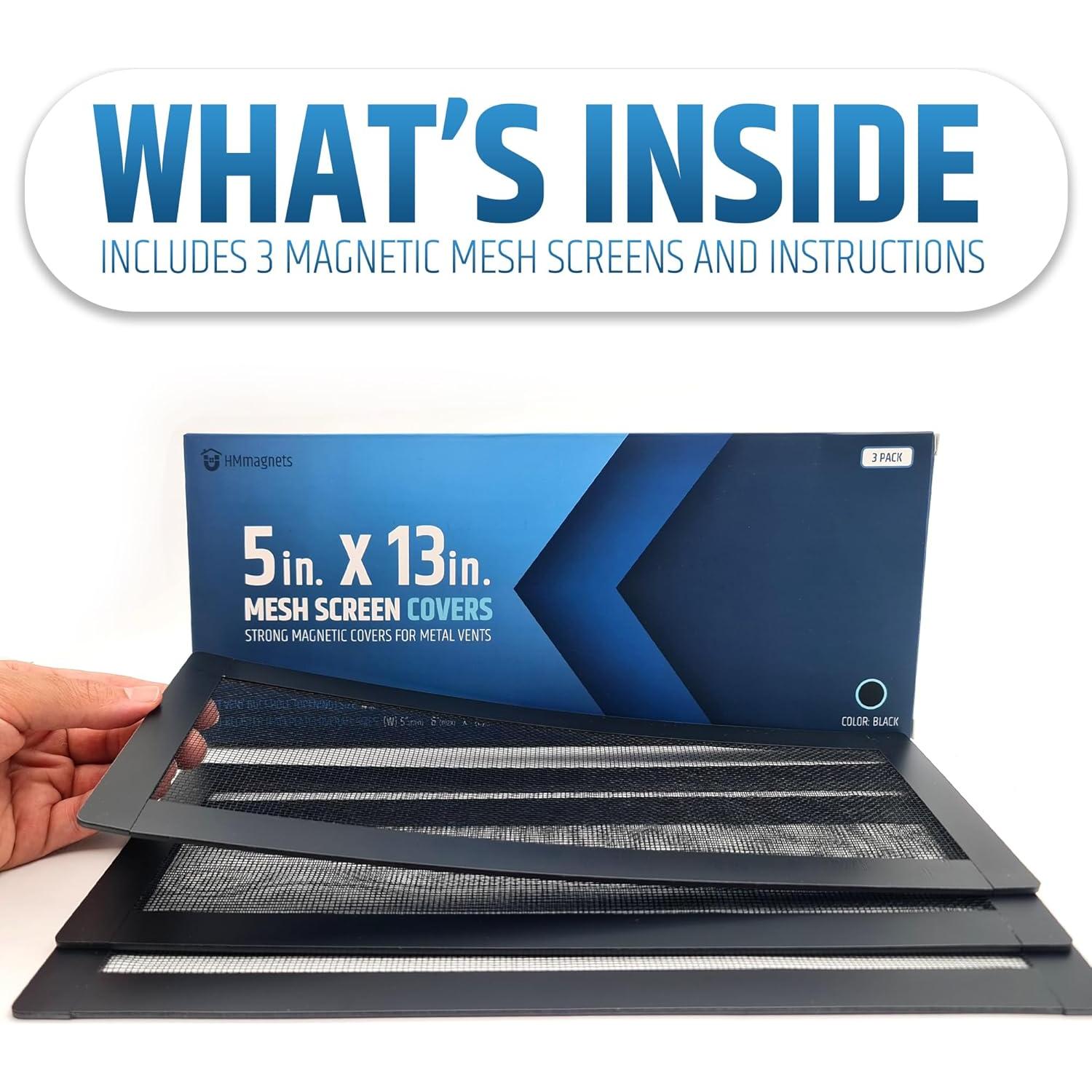 Cubiertas de Malla Magnética HMmagnets 5x13 cm - Paquete de 3