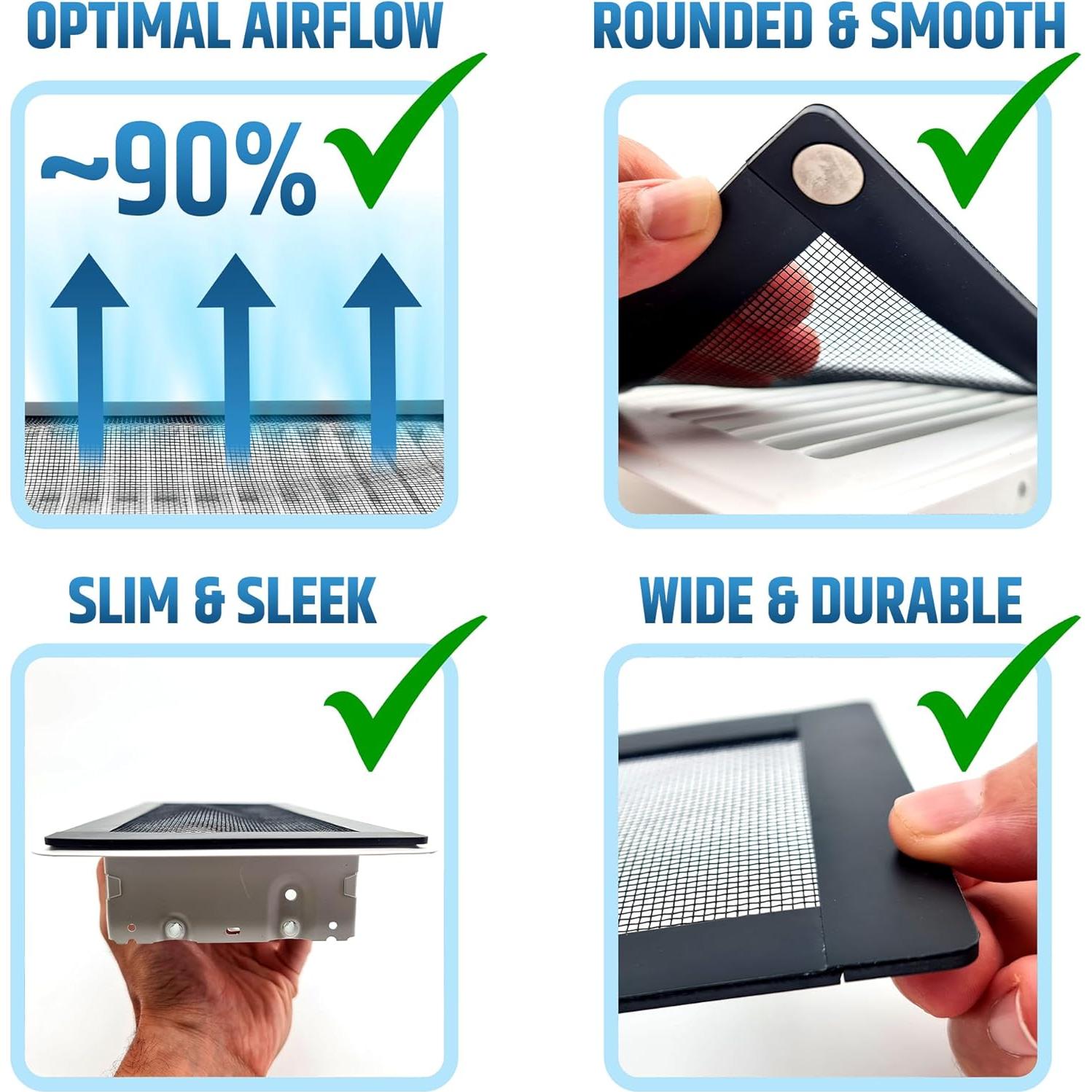 Cubiertas de Malla Magnética HMmagnets 5x13 cm - Paquete de 3