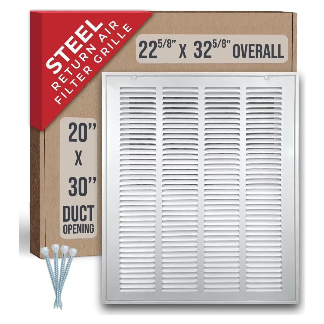 Rejilla de Filtro de Aire de Retorno Handua 20x30 cm Acero Blanco