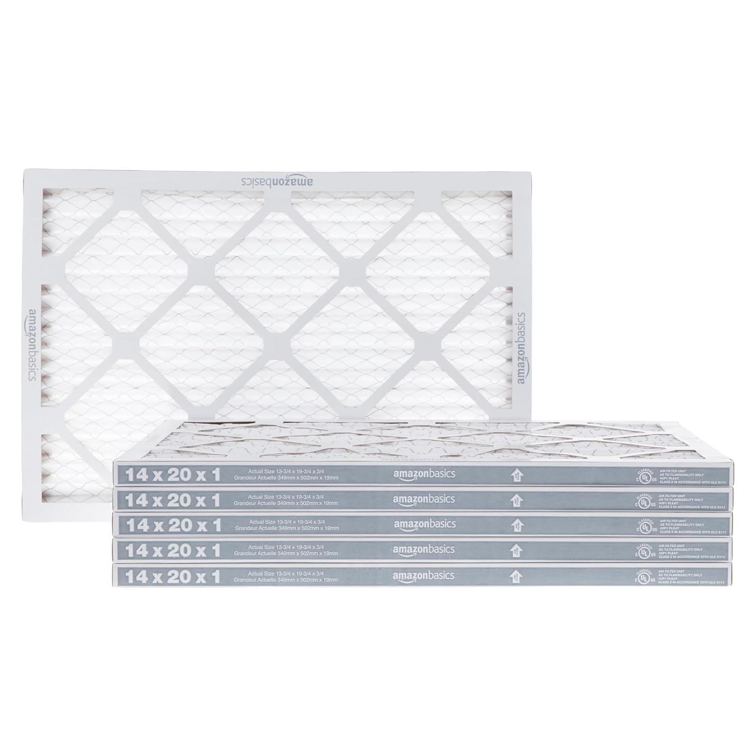 Filtros de Aire Amazon Basics MERV 8 34.9x50.2x1.9 cm Paquete de 6