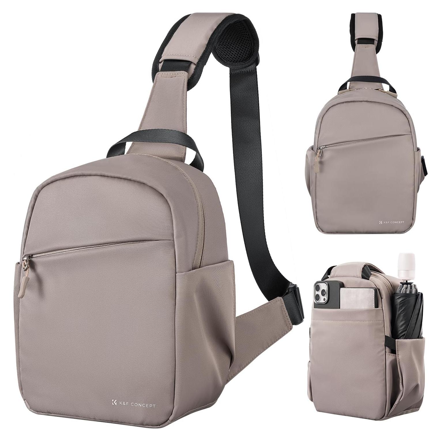 Bolsa Cruzada para Cámara K&F Concept 5L Gris Rosa