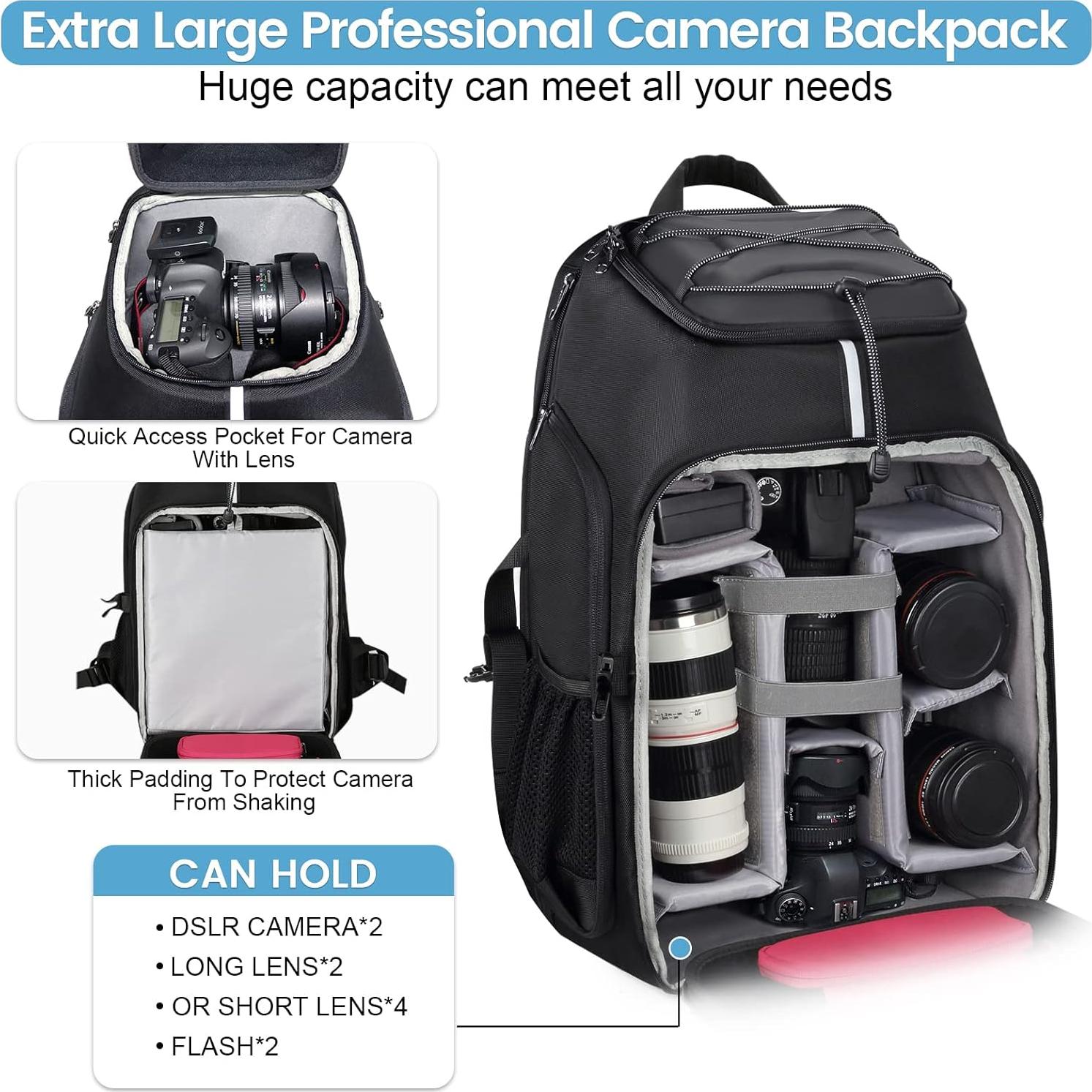 Mochila para Cámara Endurax 3X Grande Impermeable 31.75x22.86x53.34 cm