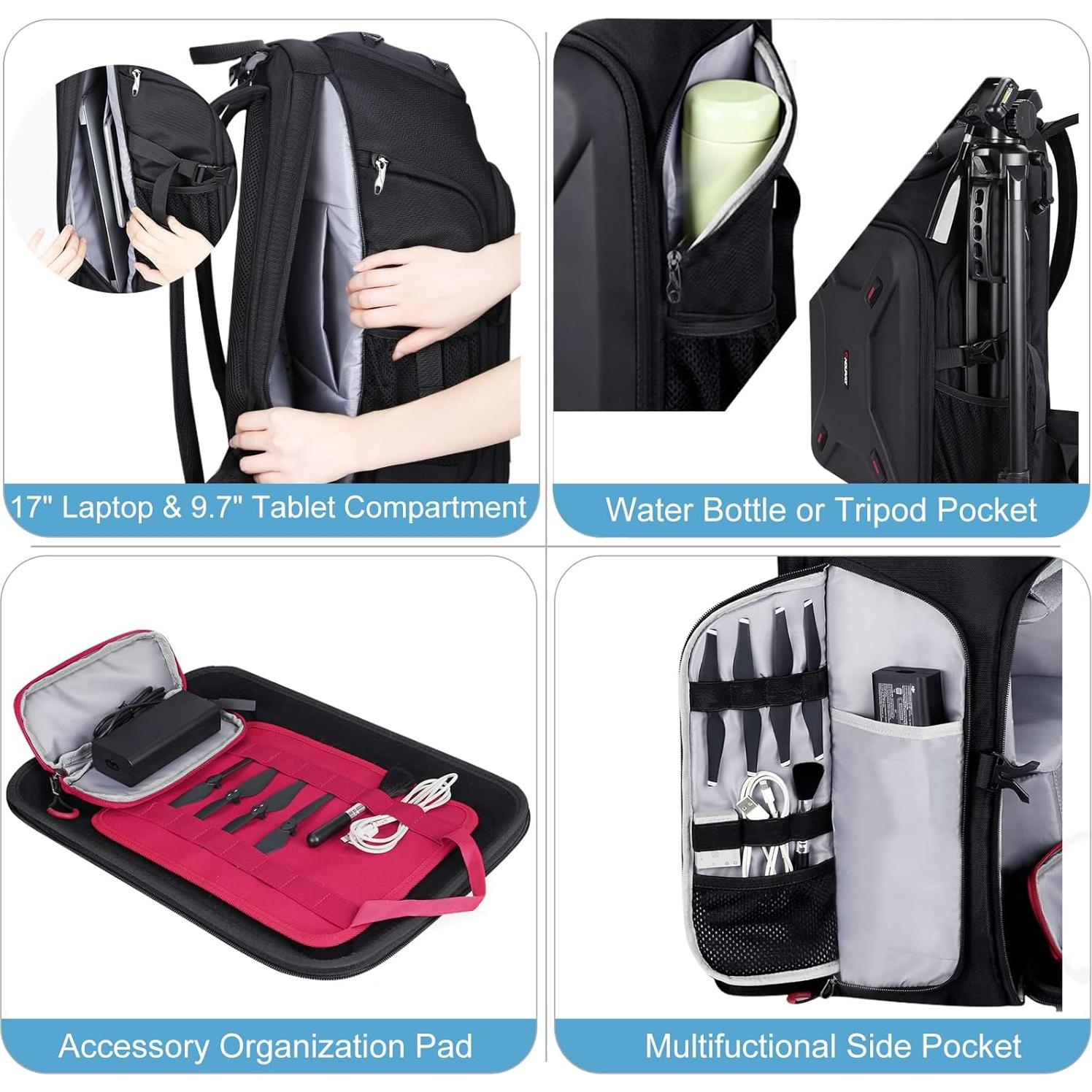 Mochila para Cámara Endurax 3X Grande Impermeable 31.75x22.86x53.34 cm