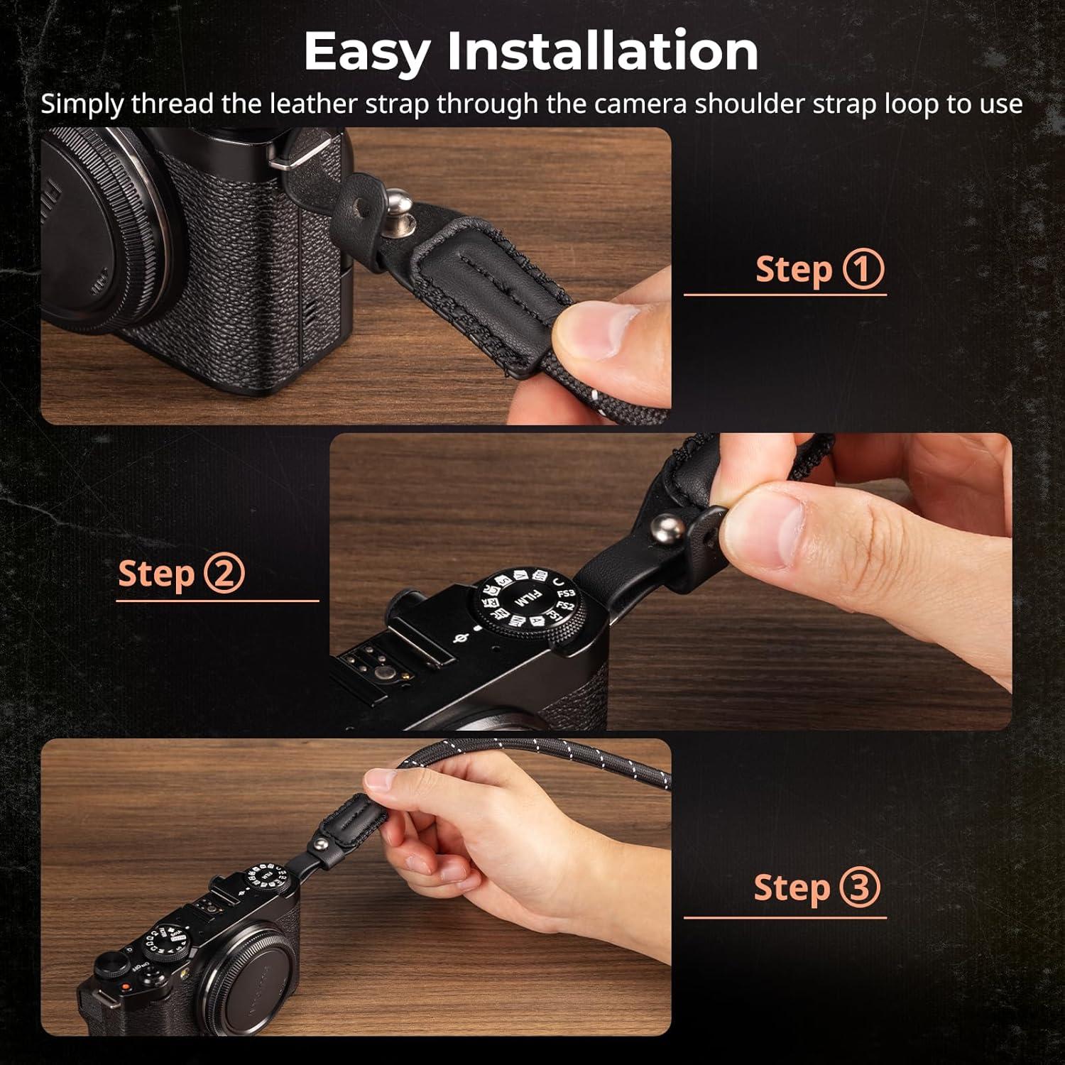 Correa de Hombro Trenzada SmallRig para Cámara Negra 110cm