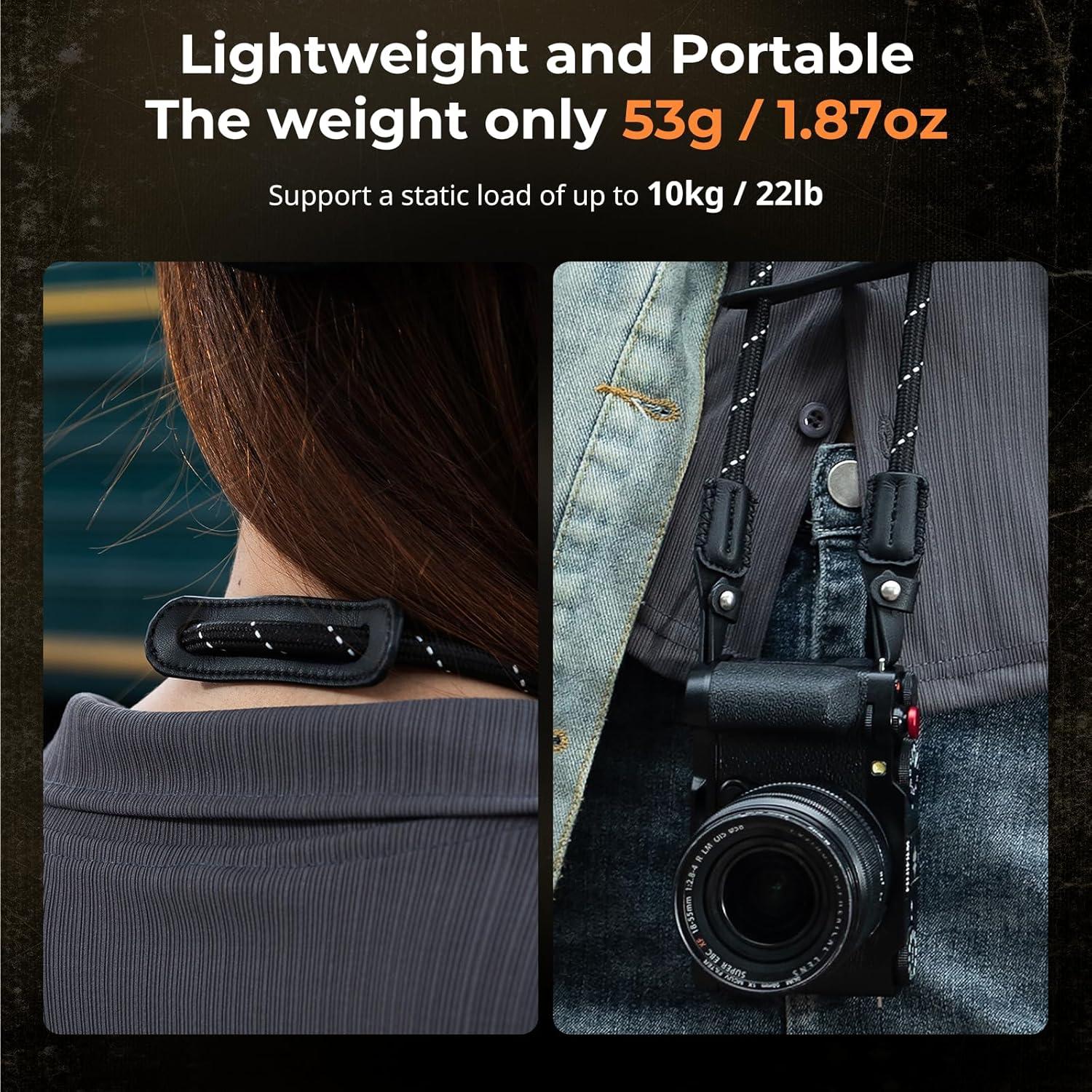 Correa de Hombro Trenzada SmallRig para Cámara Negra 110cm