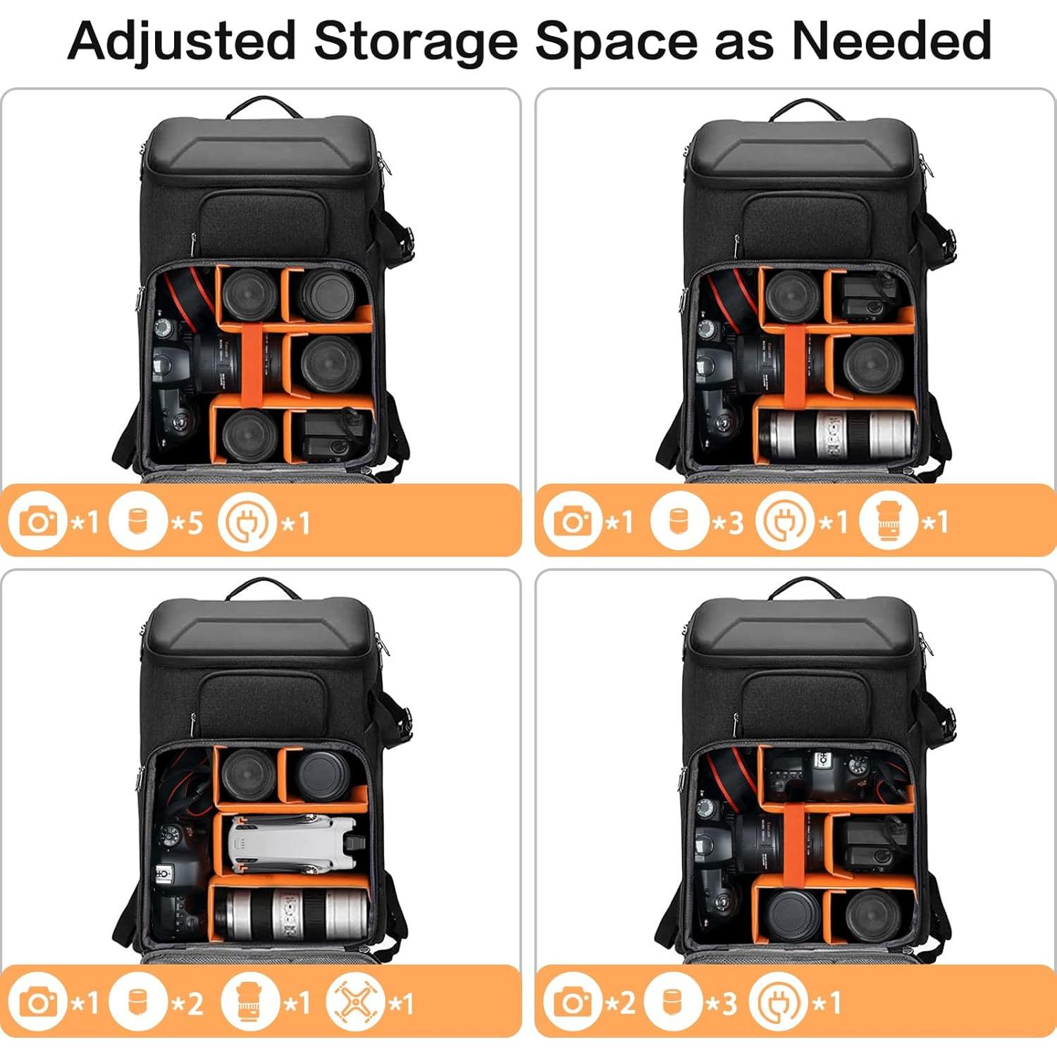 Mochila para Cámara MOSISO 17.3" Impermeable con Compartimentos