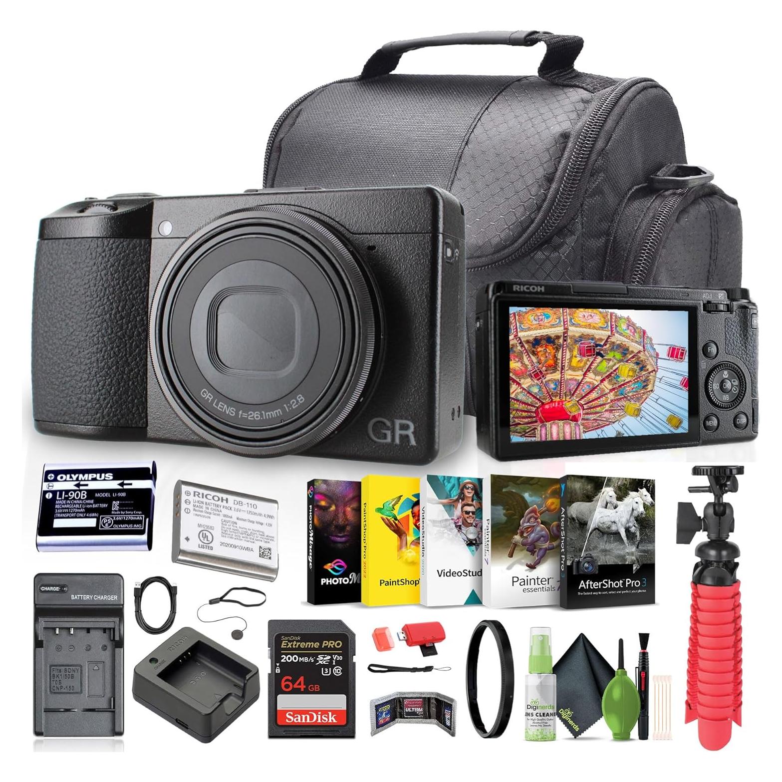 Cámara Digital Compacta Ricoh GR IIIx 24.2MP + Accesorios