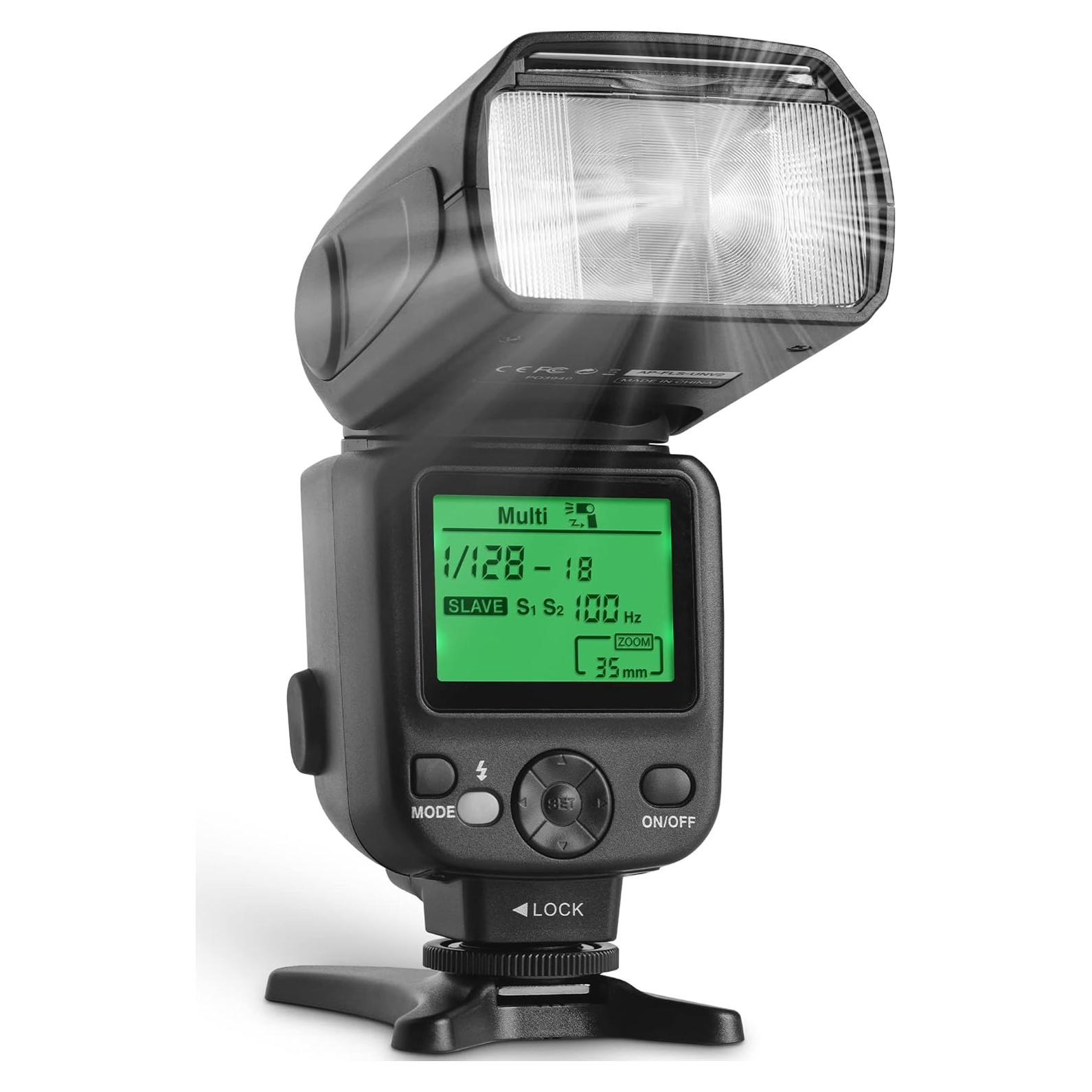 Flash de cámara Altura Photo AP-UNV2 para DSLR y sin espejo