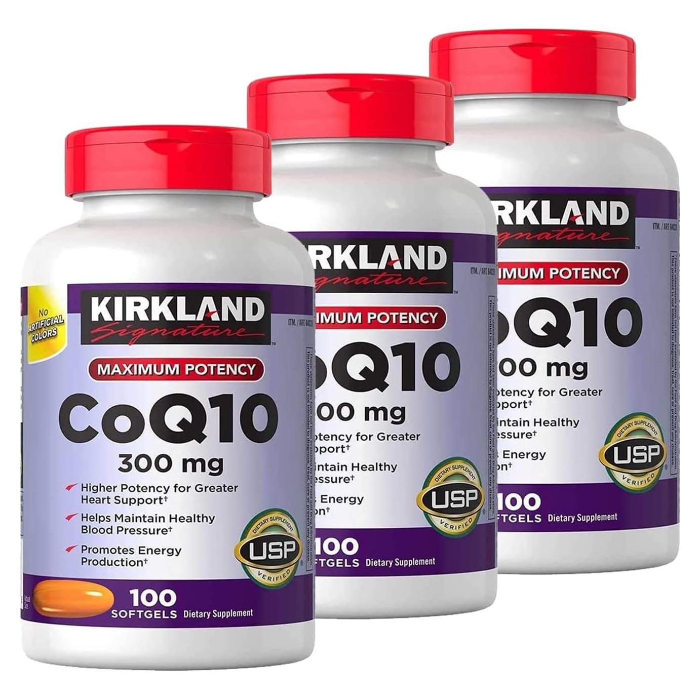 Kirkland Signature CoQ10 300 mg 100 Softgels Antioxidante