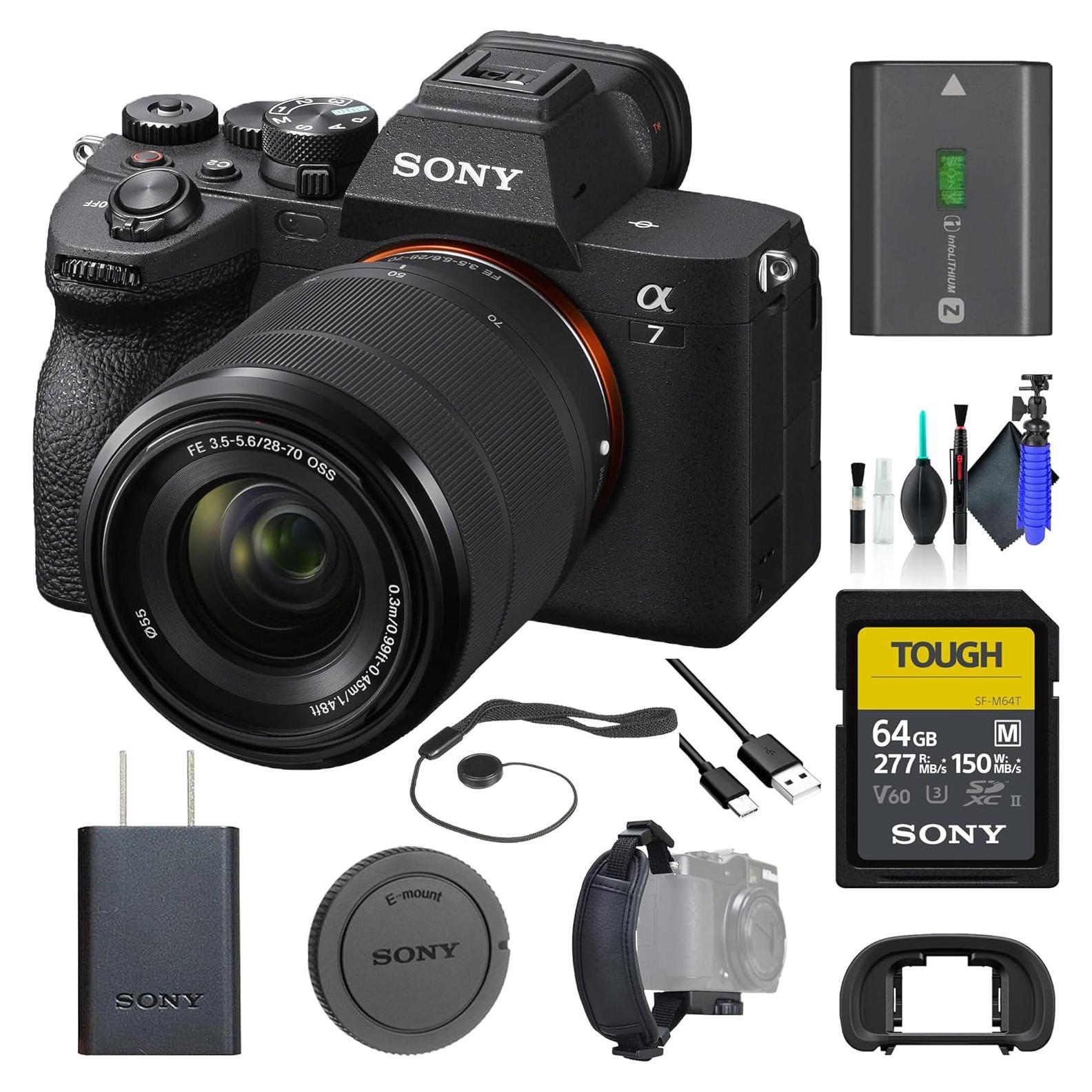 Cámara Sin Espejo Sony a7 IV con Lente 28-70mm y Accesorios