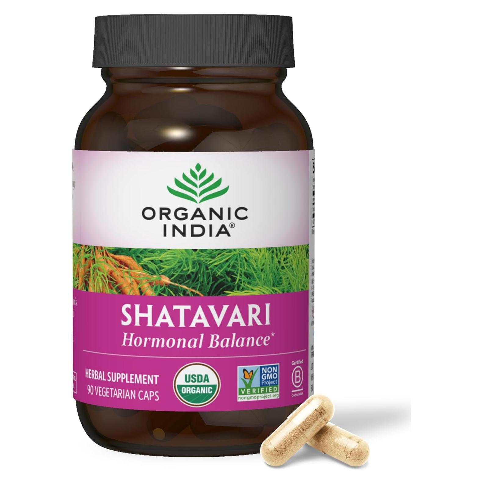 Cápsulas de Shatavari Organic India - 90 Unidades Veganas