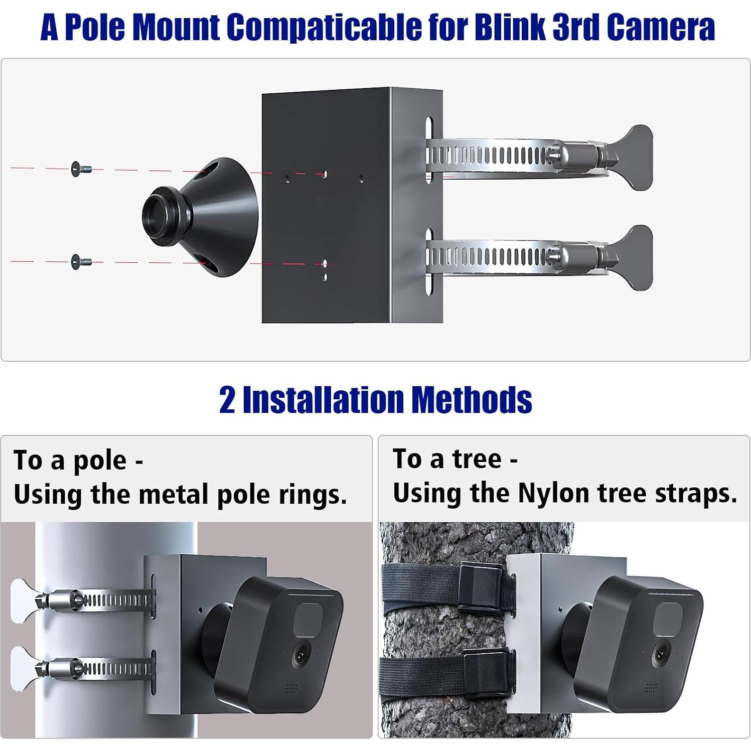 Soporte de Montaje en Poste Zivif para Cámara de Seguridad Negro