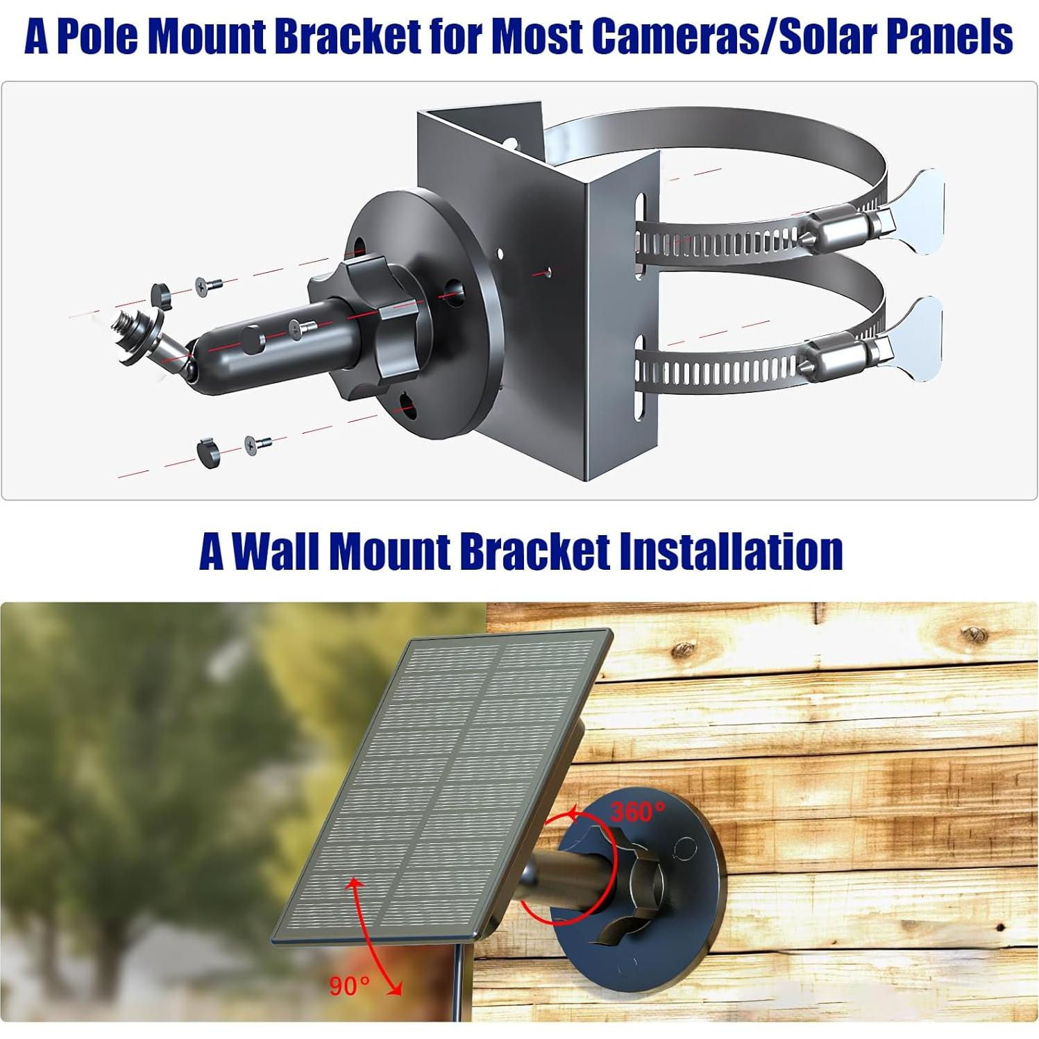 Soporte de Montaje en Poste Zivif para Cámara de Seguridad Negro