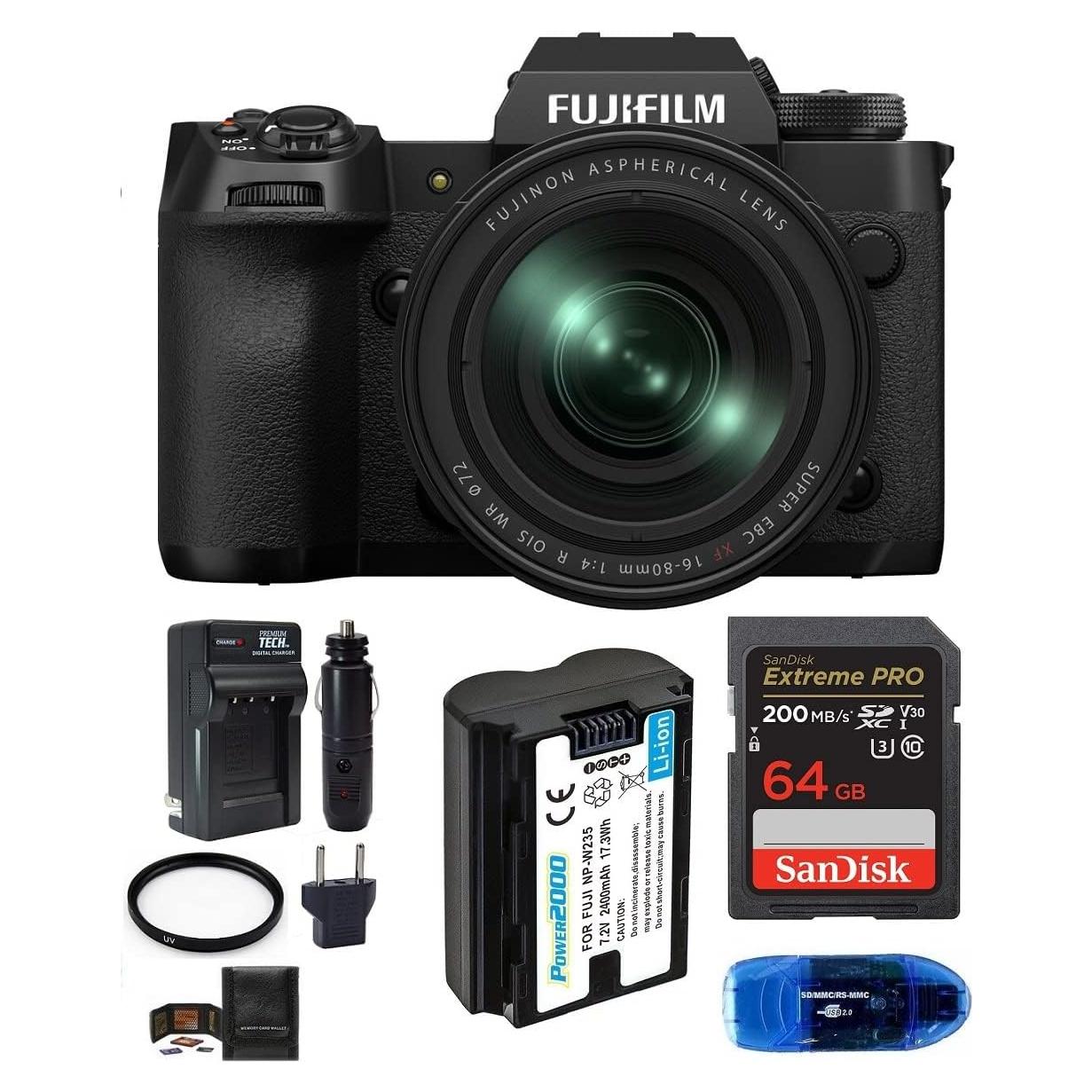 Cámara Sin Espejo Fujifilm X-H2 con Lente 16-80mm y Accesorios