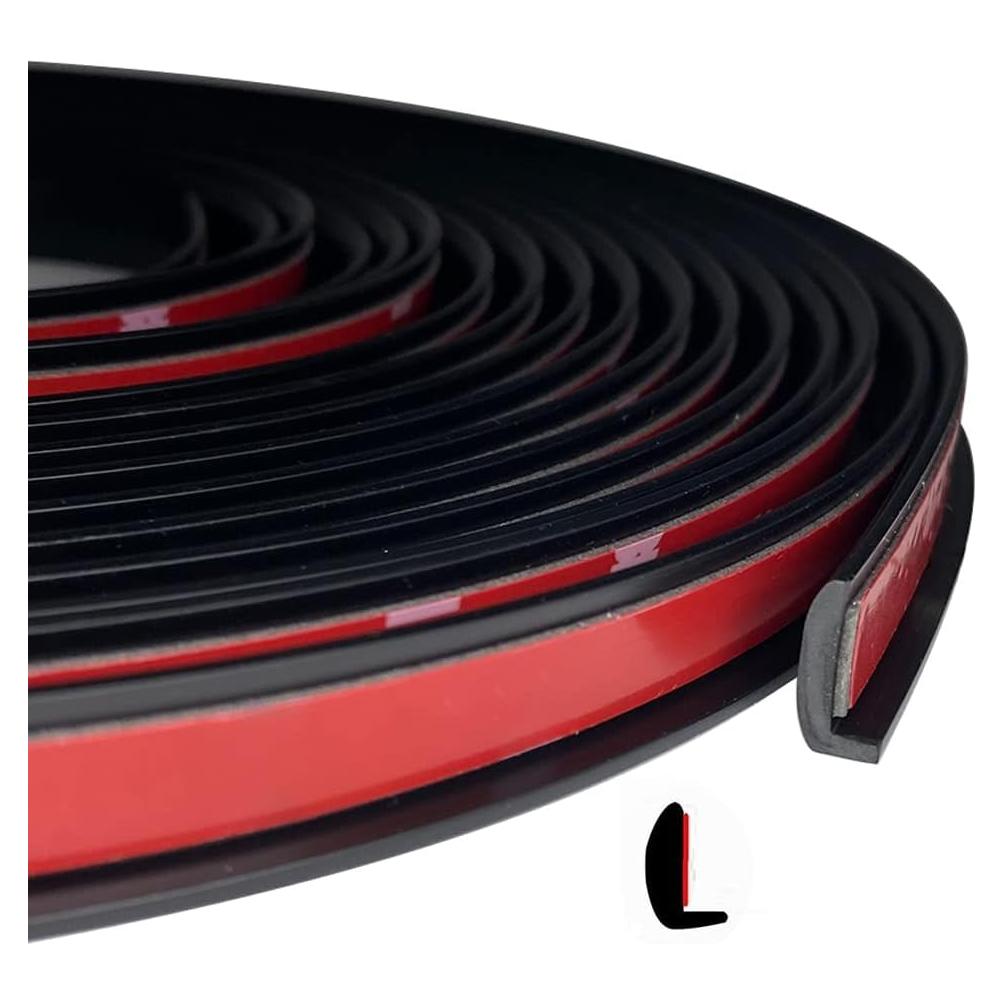 Kit de Moldura de Borde de Puerta Tintvent 7.92m Negro PVC