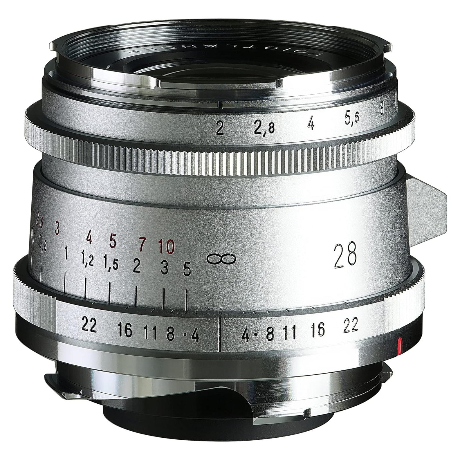 Lente Voigtlander Ultron Vintage 28mm f/2.0 Asférica Tipo II Plata