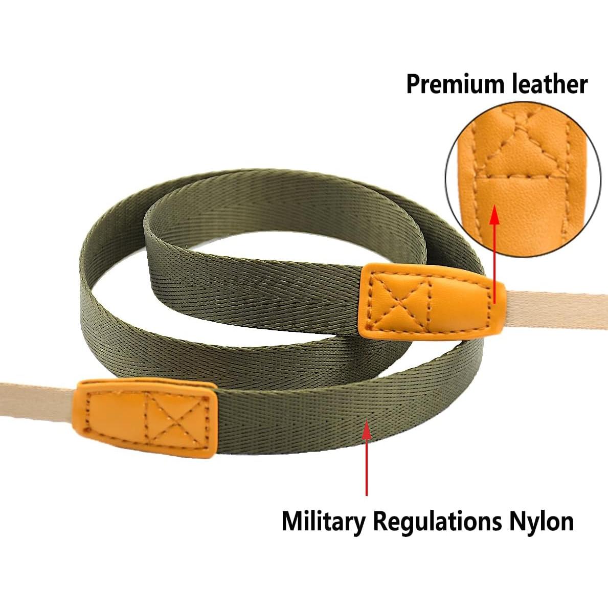 Correa de cámara Eorefo con hebillas liberación rápida Verde militar