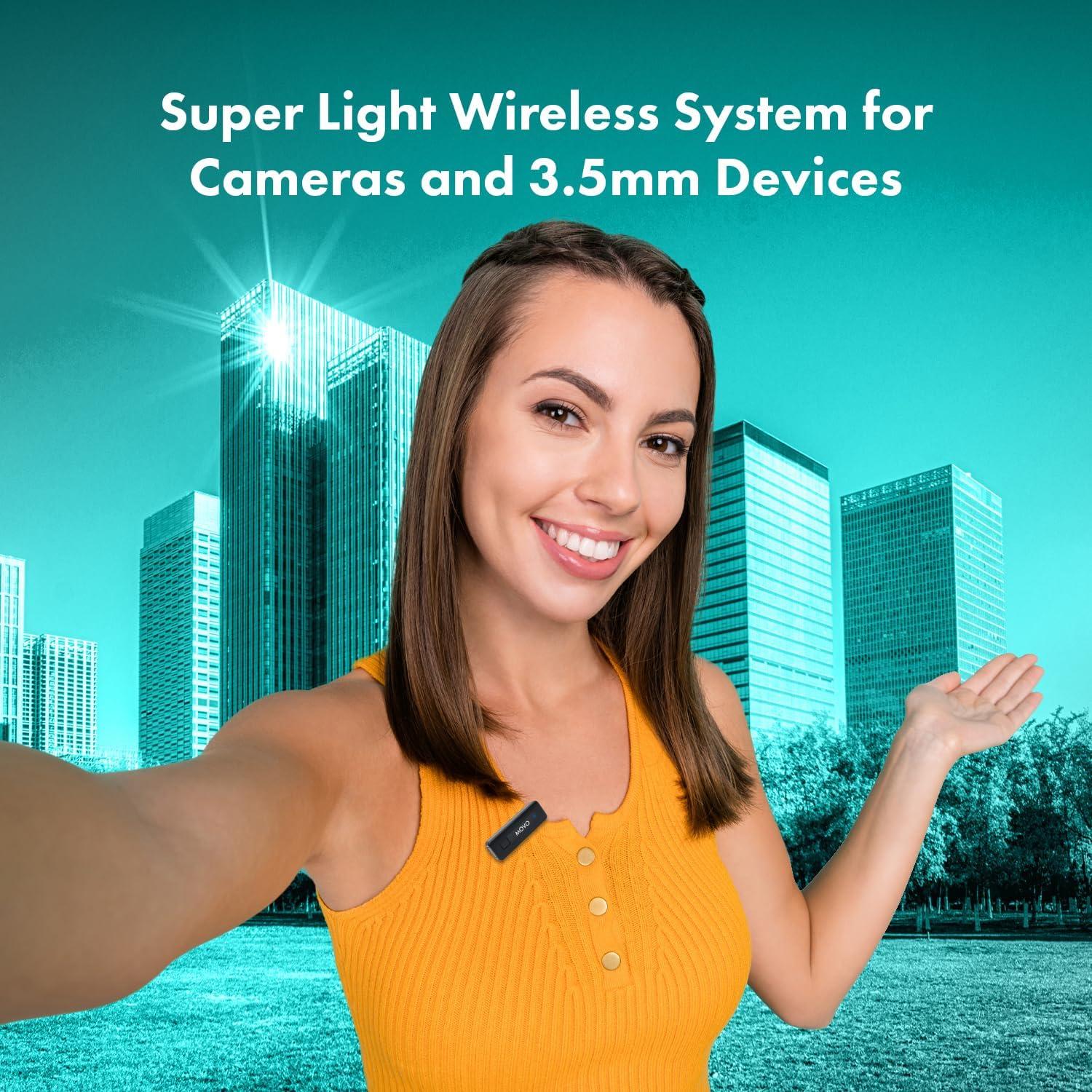 Micrófono Lavalier Inalámbrico Movo Wireless Mini 50m