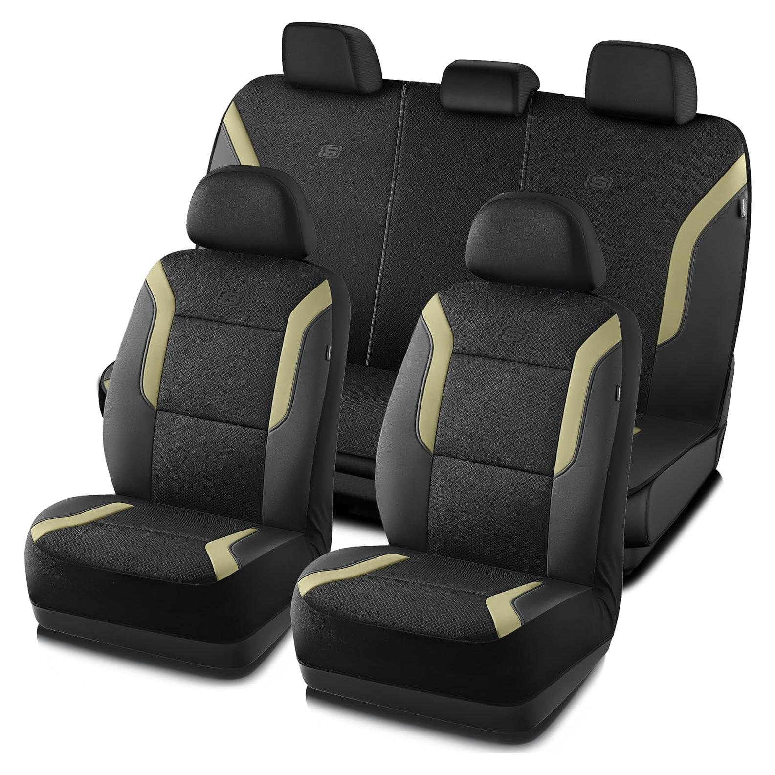 Funda de Asiento de Coche Skechers con Espuma de Memoria Beige