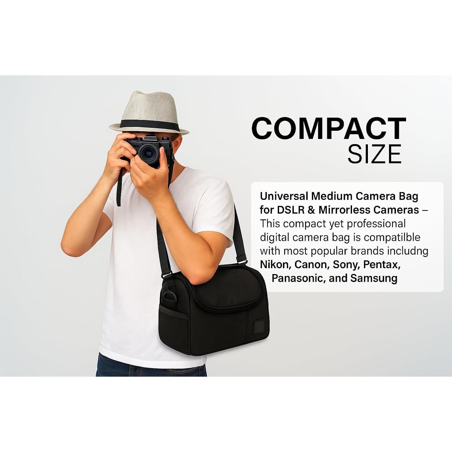 Bolsa de cámara acolchada mediana eCostConnection para DSLR