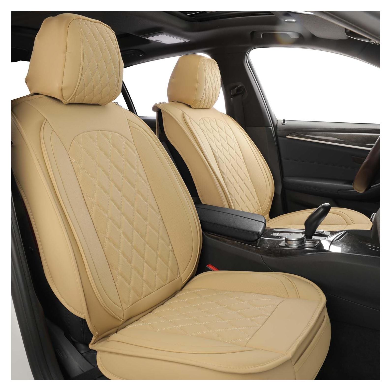 Funda de Asiento Delantero MIROZO 2PCS Beige Impermeable