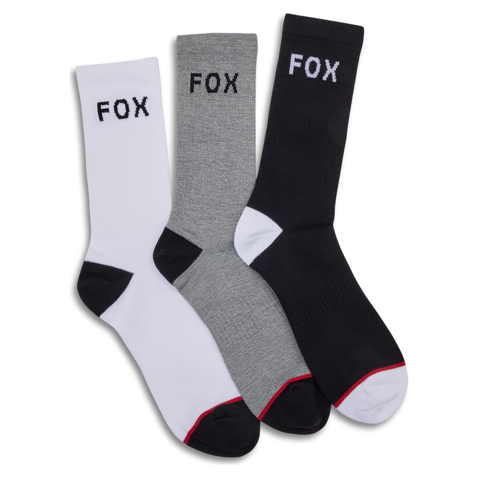 Calcetines Fox Racing Crew - 3 Paquete Unisex