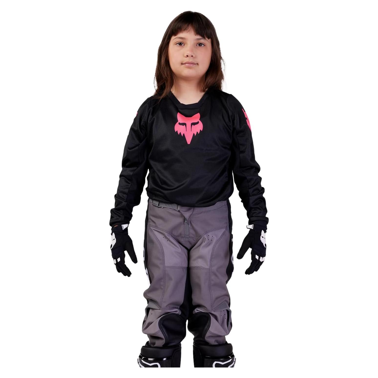 Jersey de Motocross Fox Racing Blackout Niñas - Negro