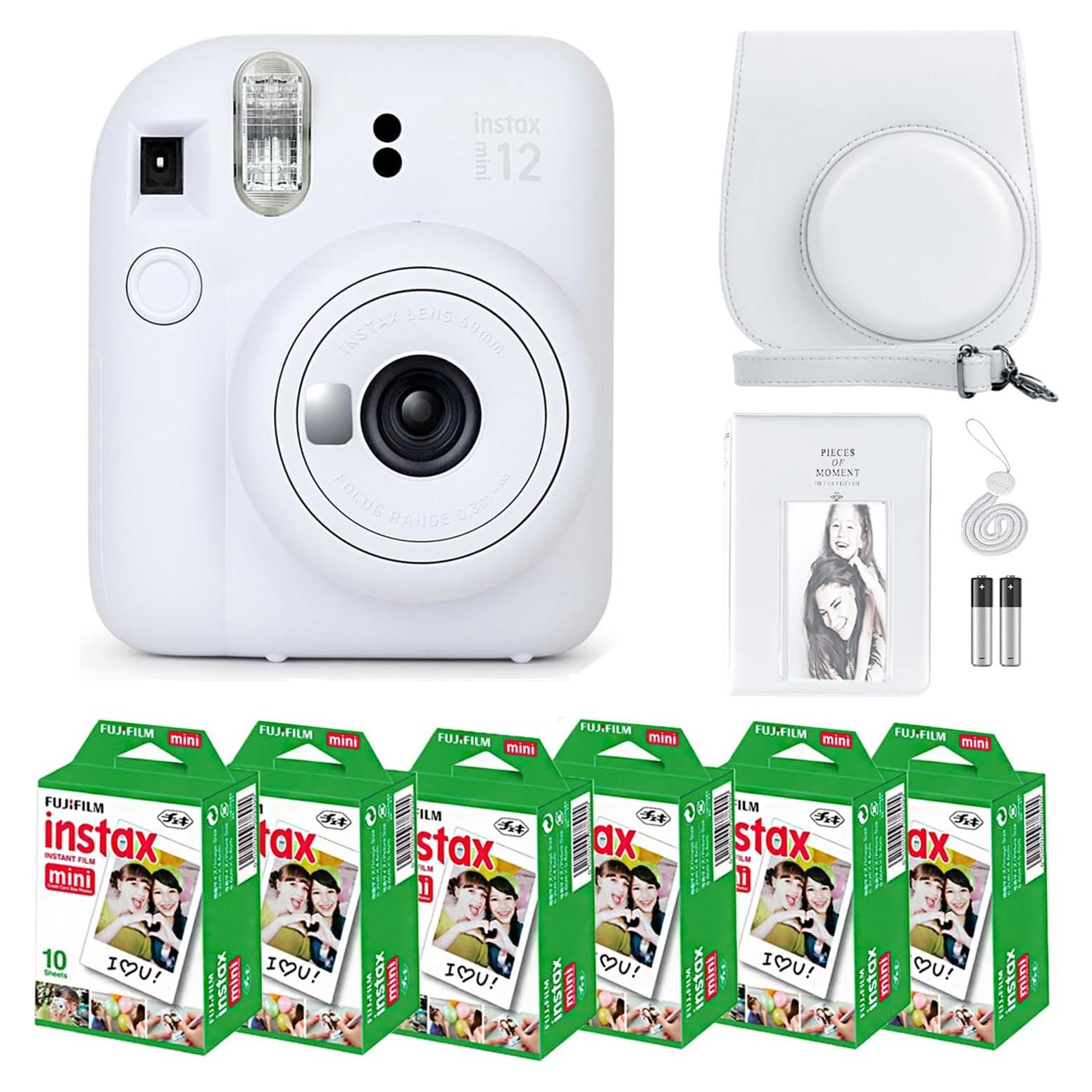 Cámara Fujifilm Instax Mini 12 + 60 fotos + accesorios