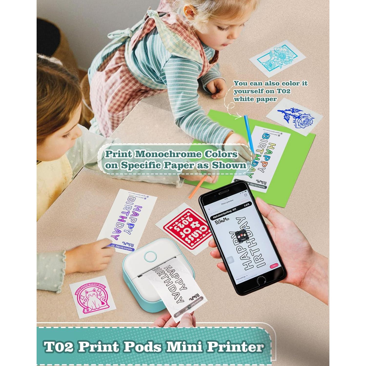 Impresora de Etiquetas Memoking T02 Mini Portátil Bluetooth