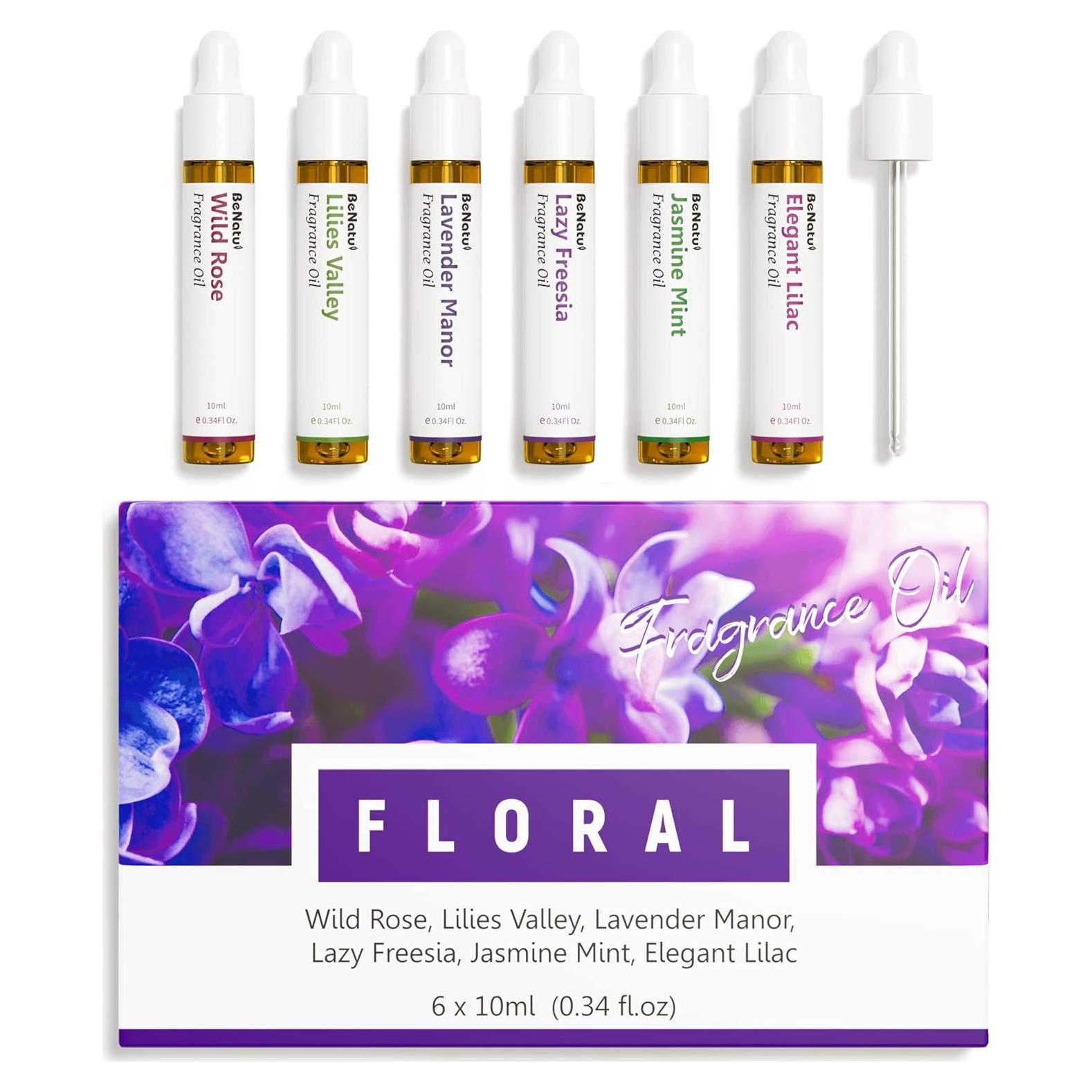 Conjunto de Aceites Aromáticos Premium Benatu Floral 6 Pcs