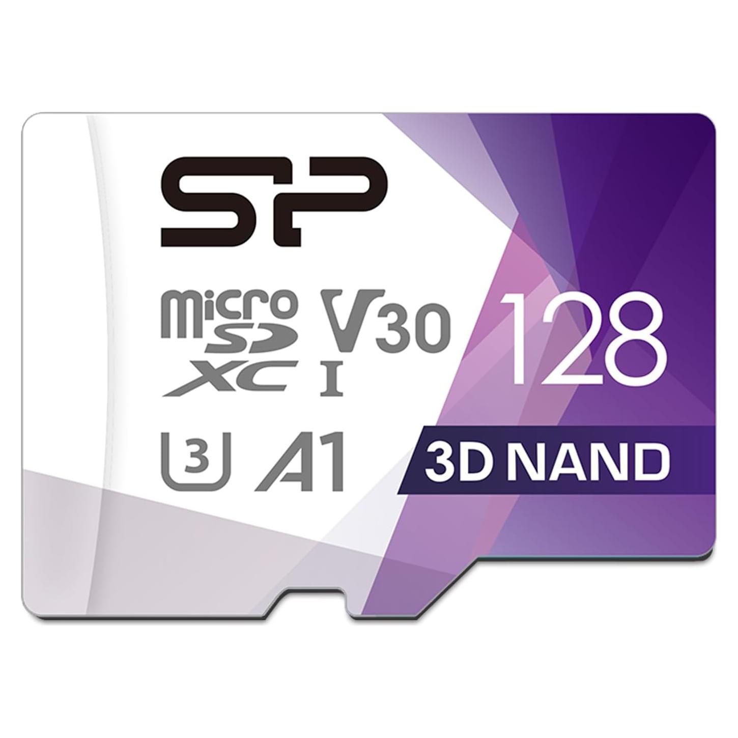 Tarjeta Micro SD 128GB SP Silicon Power U3 100MB/s Adaptador
