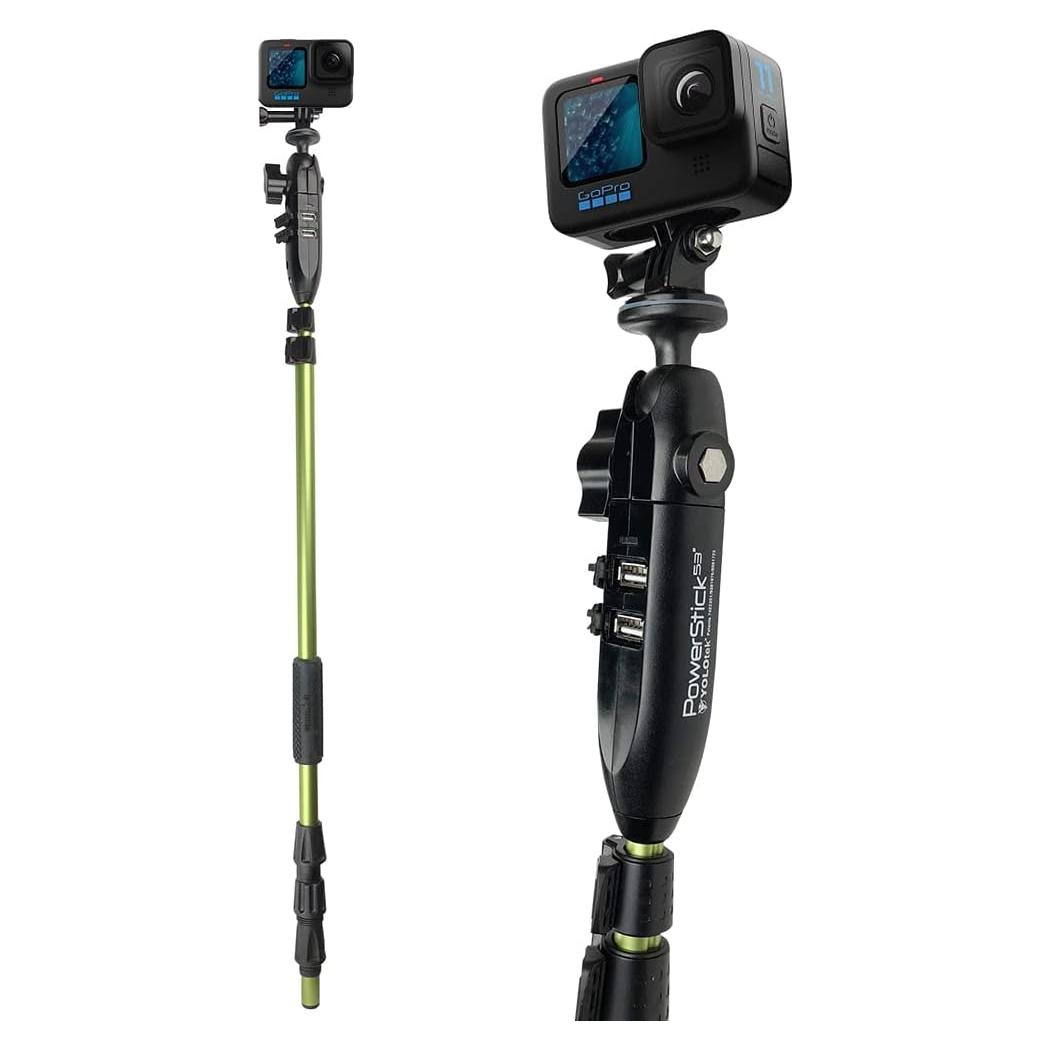 PowerStick 135 cm YOLOtek - Montaje en Barco para Cámaras de Acción