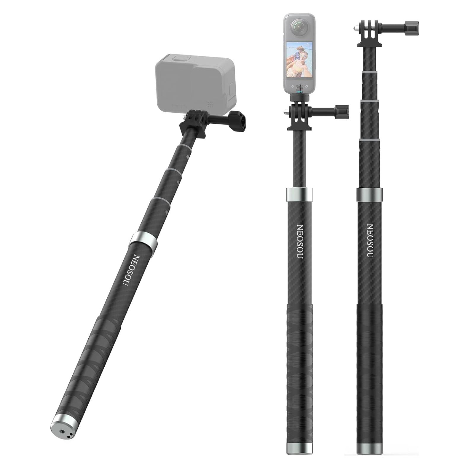 Palo de Selfie Telescópico NEOSOU 120 cm Fibra de Carbono