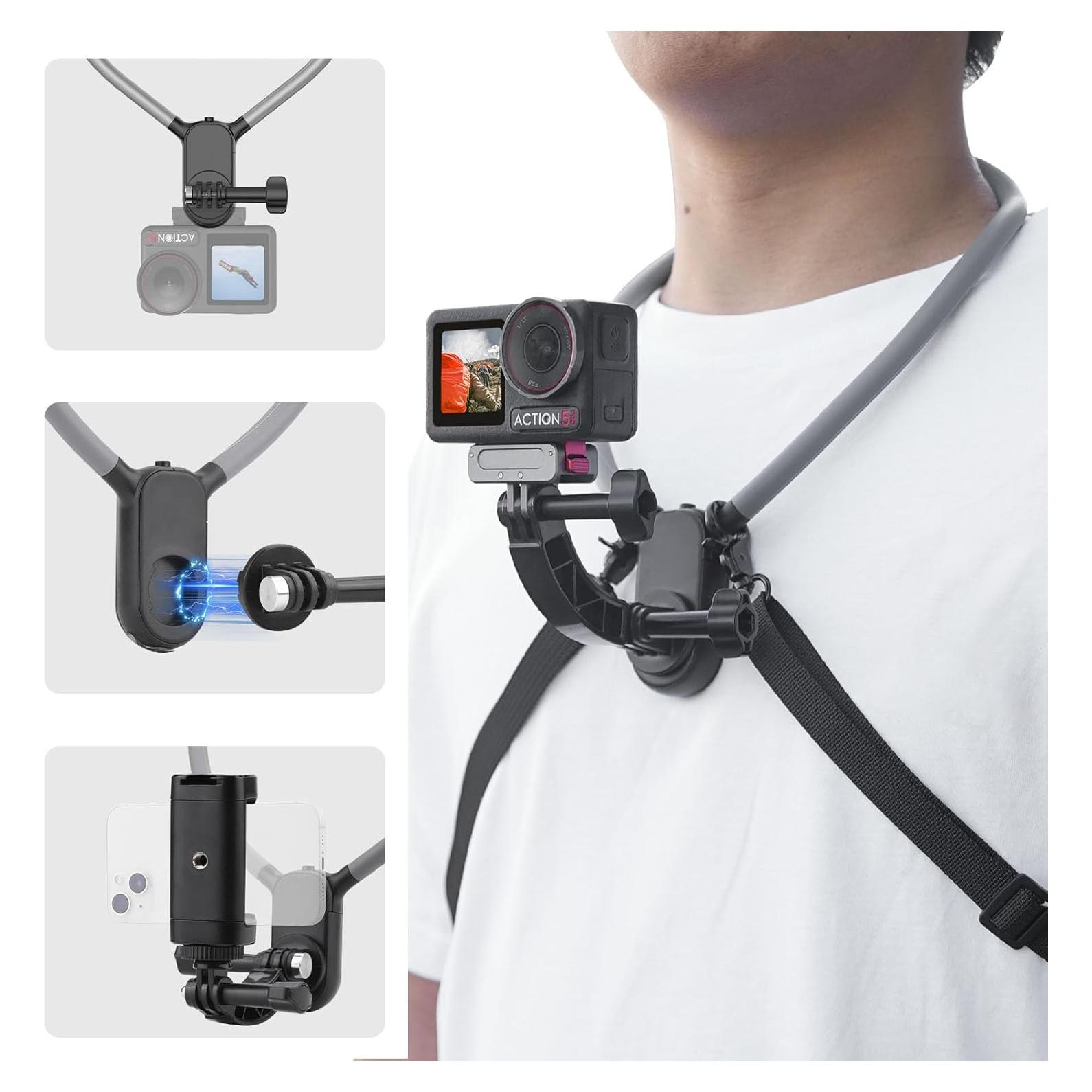 Soporte de Cuello Magnético BRDRC para GoPro y DJI Osmo
