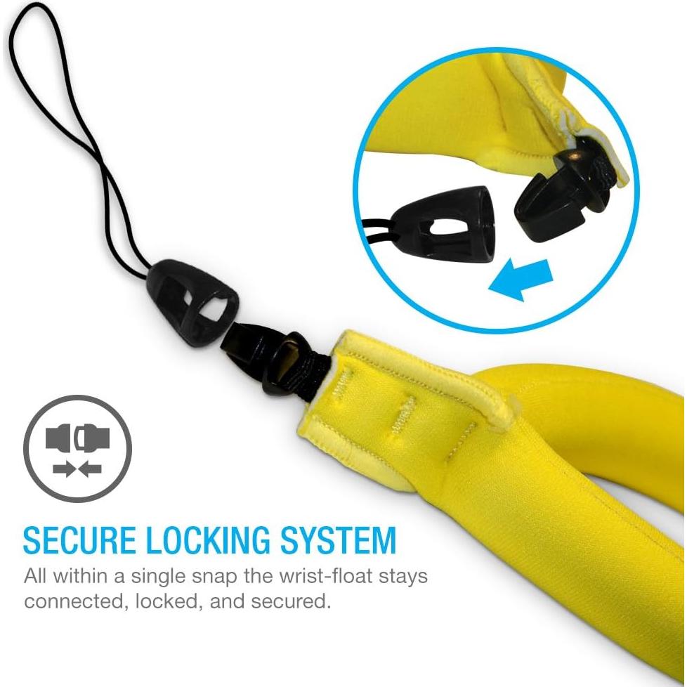 Flotador a prueba de agua TETHYS para cámara 200g amarillo