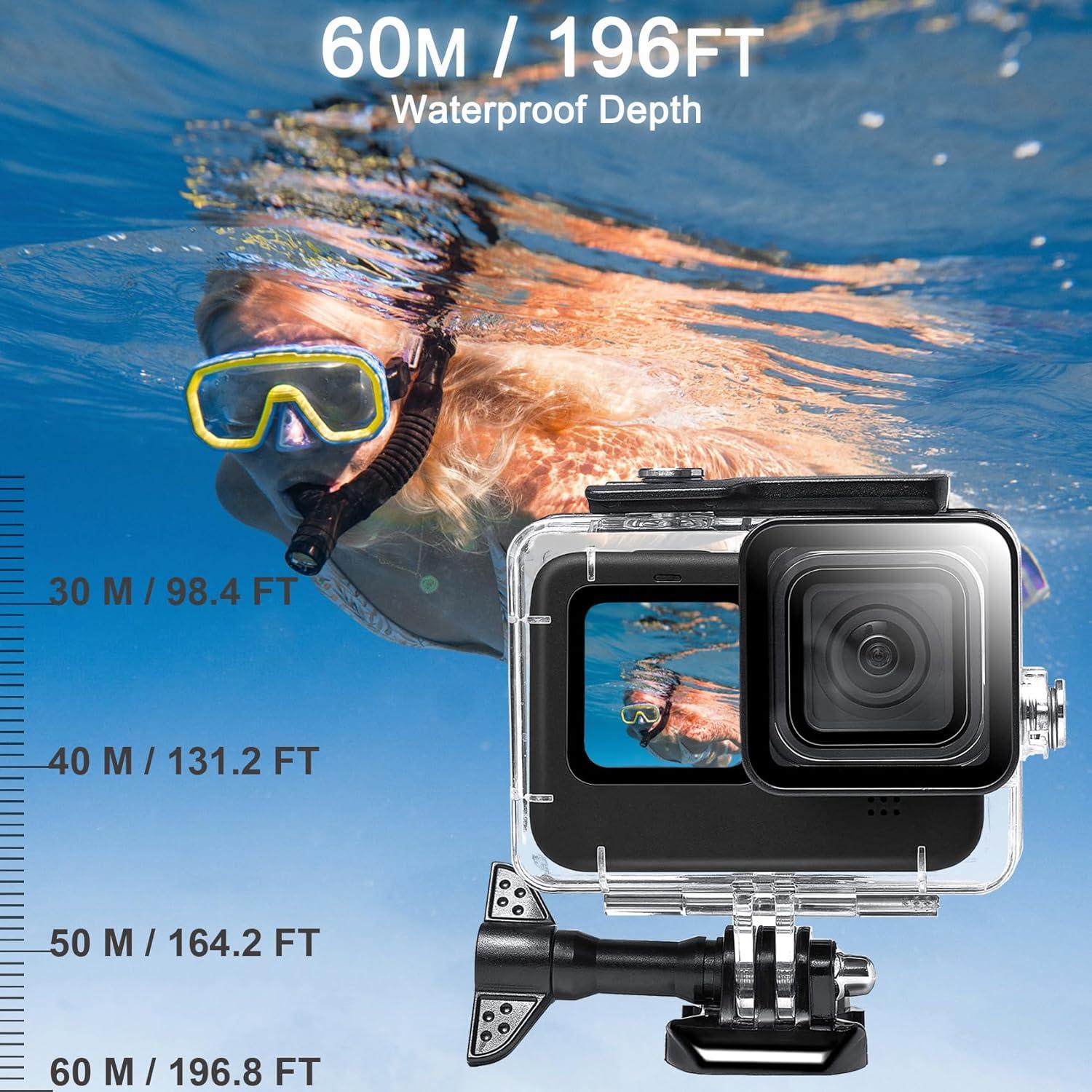 Funda Impermeable OKFUN para GoPro Hero 13/12/11/10/9 Black