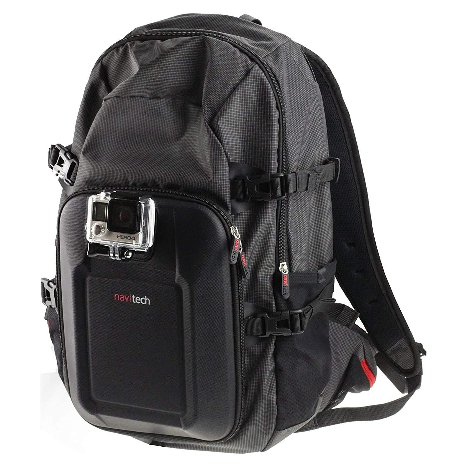 Mochila para cámara de acción Navitech con estuche gris