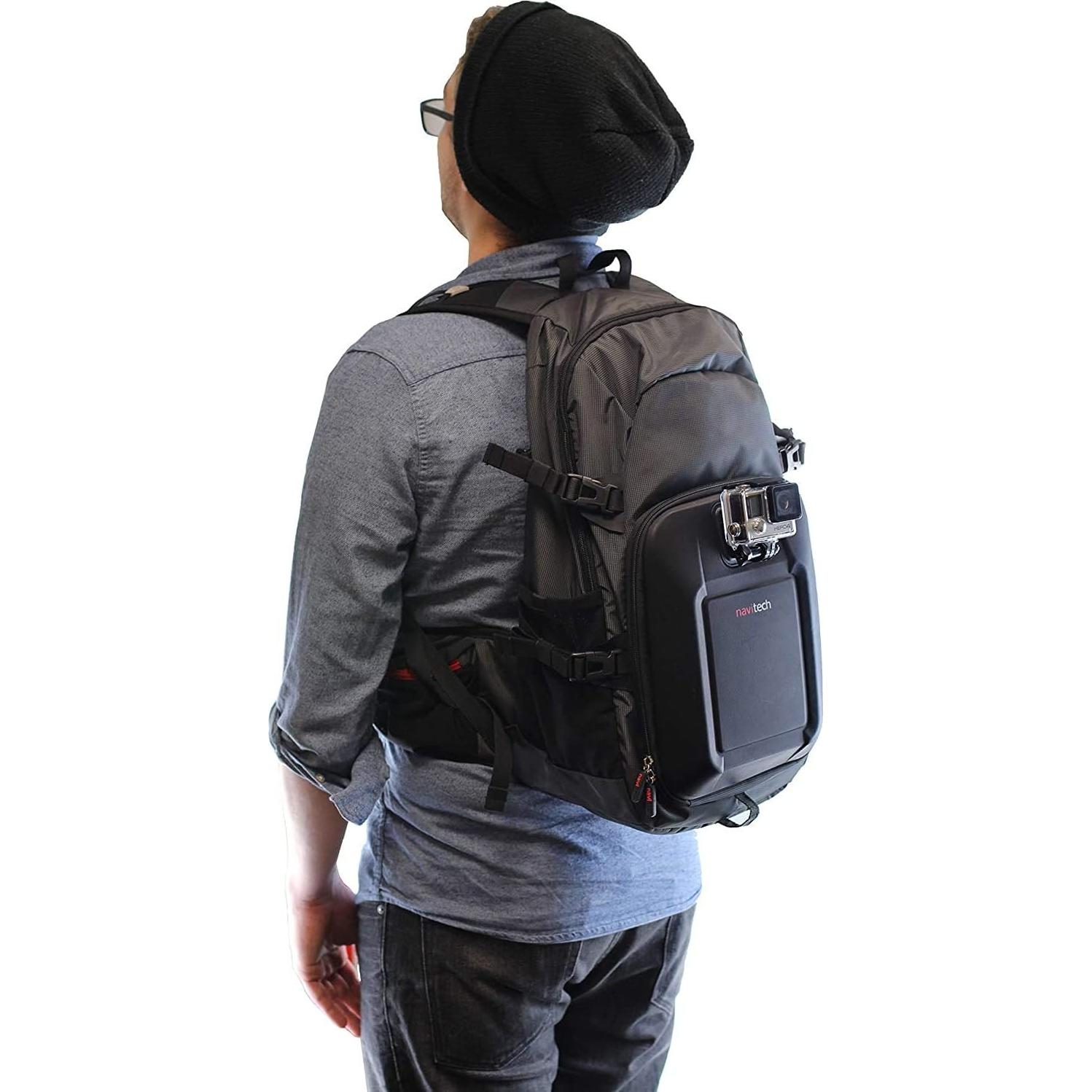 Mochila para cámara de acción Navitech con estuche gris