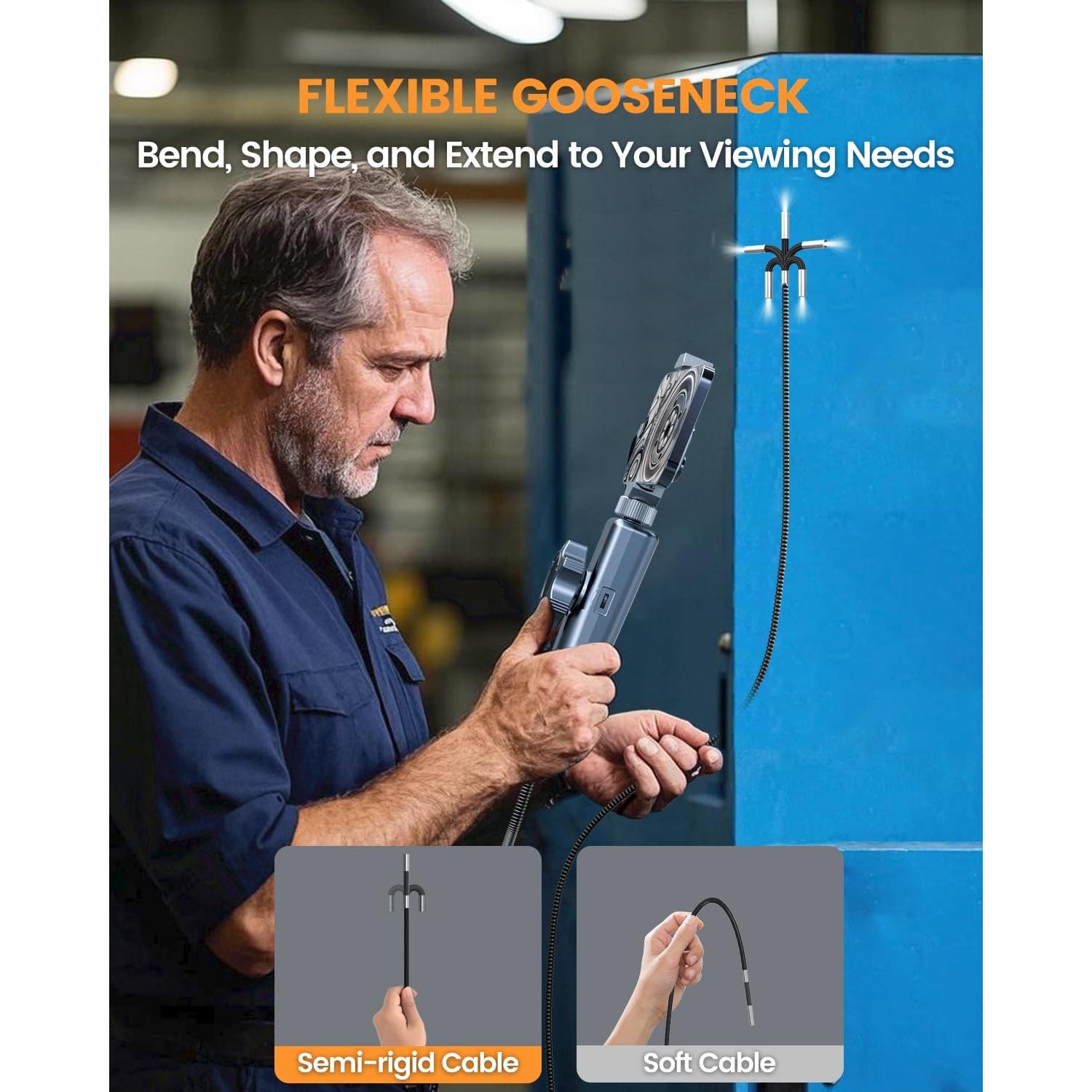 Endoscopio Articulado GOGOLUX 6.2mm IP67 1920P Inalámbrico