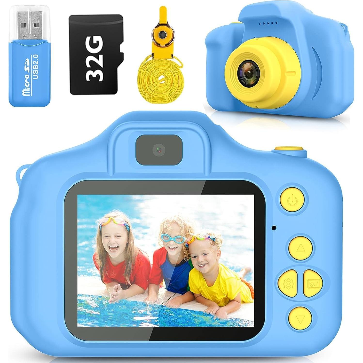 Cámara Digital para Niños Desuccus x2 HD 8MP Azul con SD 32GB